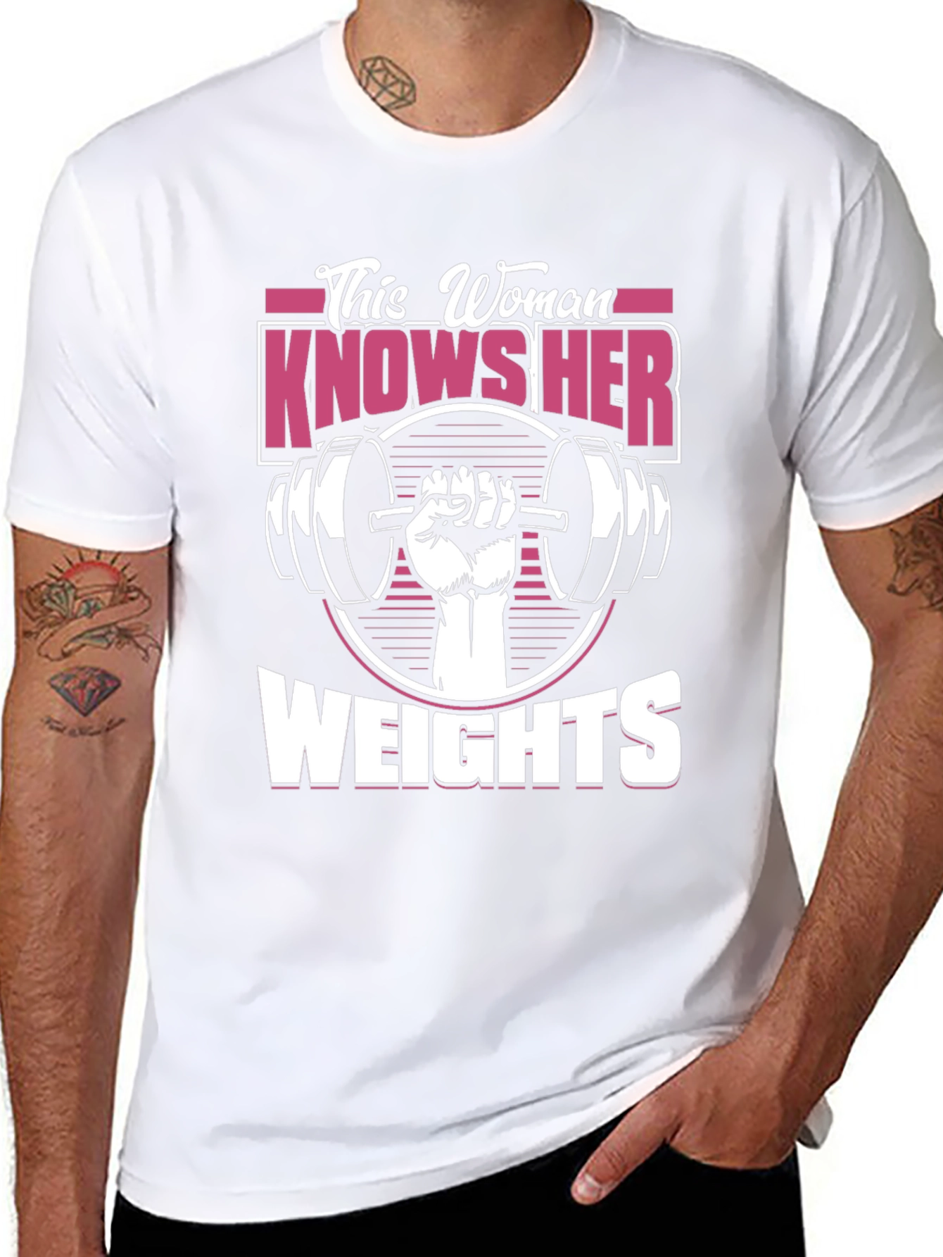This Woman Knows Her Weights Graphic T-Shirt