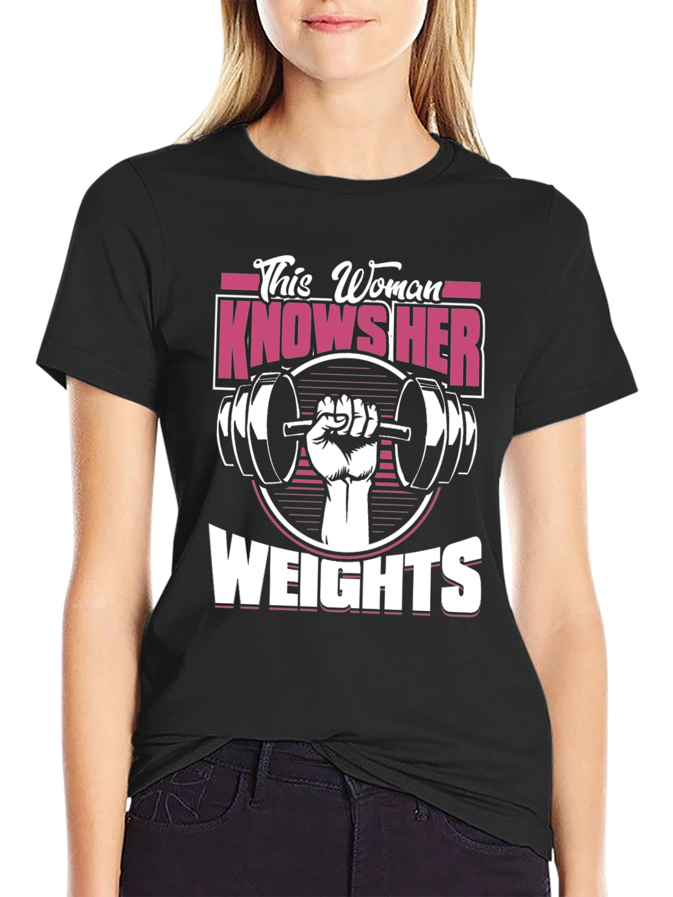 This Woman Knows Her Weights Graphic T-Shirt