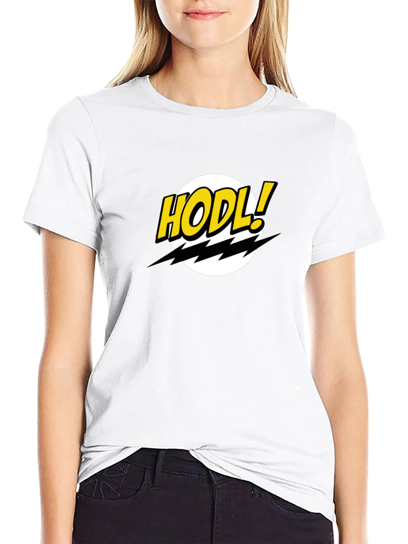 HODL Comic Style Crypto T-Shirt - Black