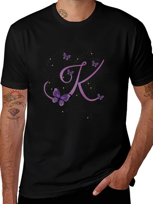 Butterfly Letter K Initial T-Shirt