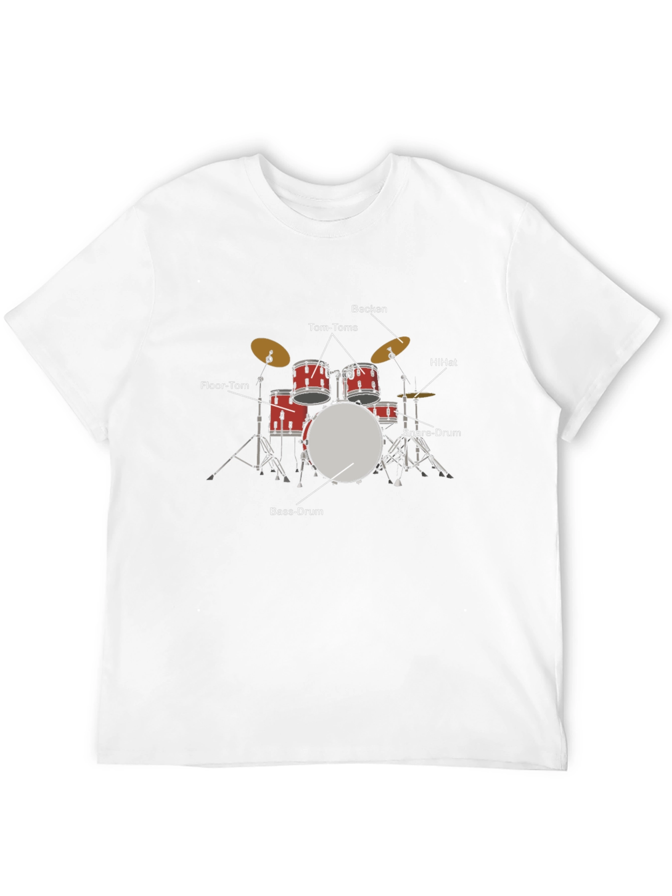 Drum Kit Graphic Print T-Shirt