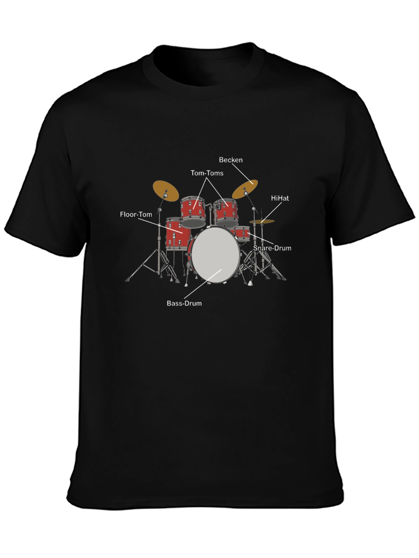Drum Kit Graphic Print T-Shirt