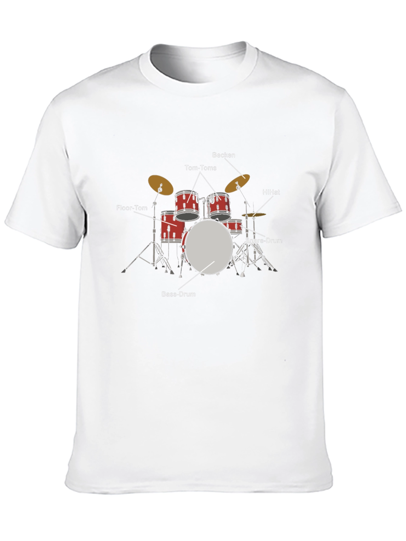 Drum Kit Graphic Print T-Shirt