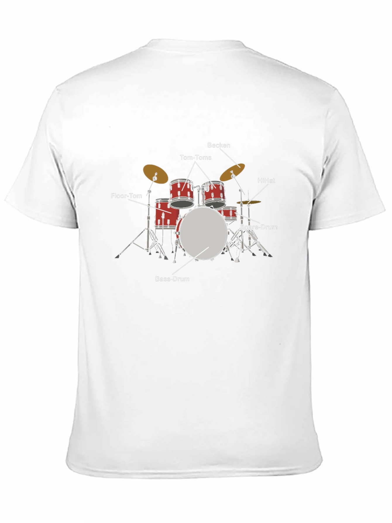 Drum Kit Graphic Print T-Shirt