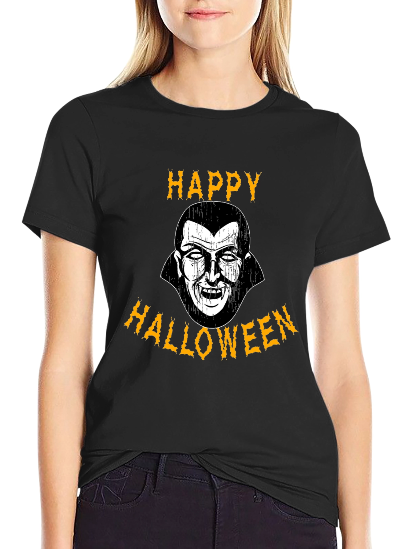 Happy Halloween Vampire Graphic Tee