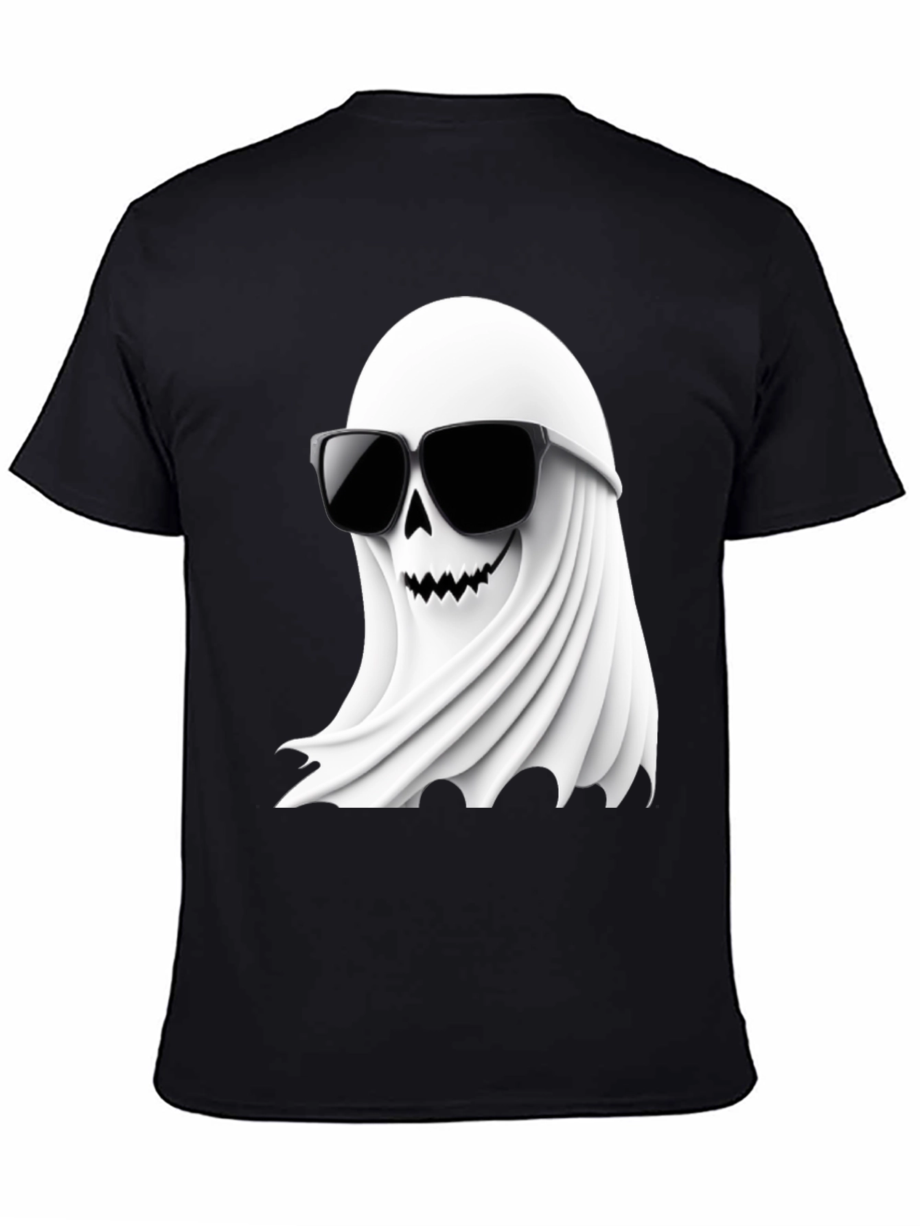 Cool Ghost Graphic T-Shirt - Halloween Spooky Fun