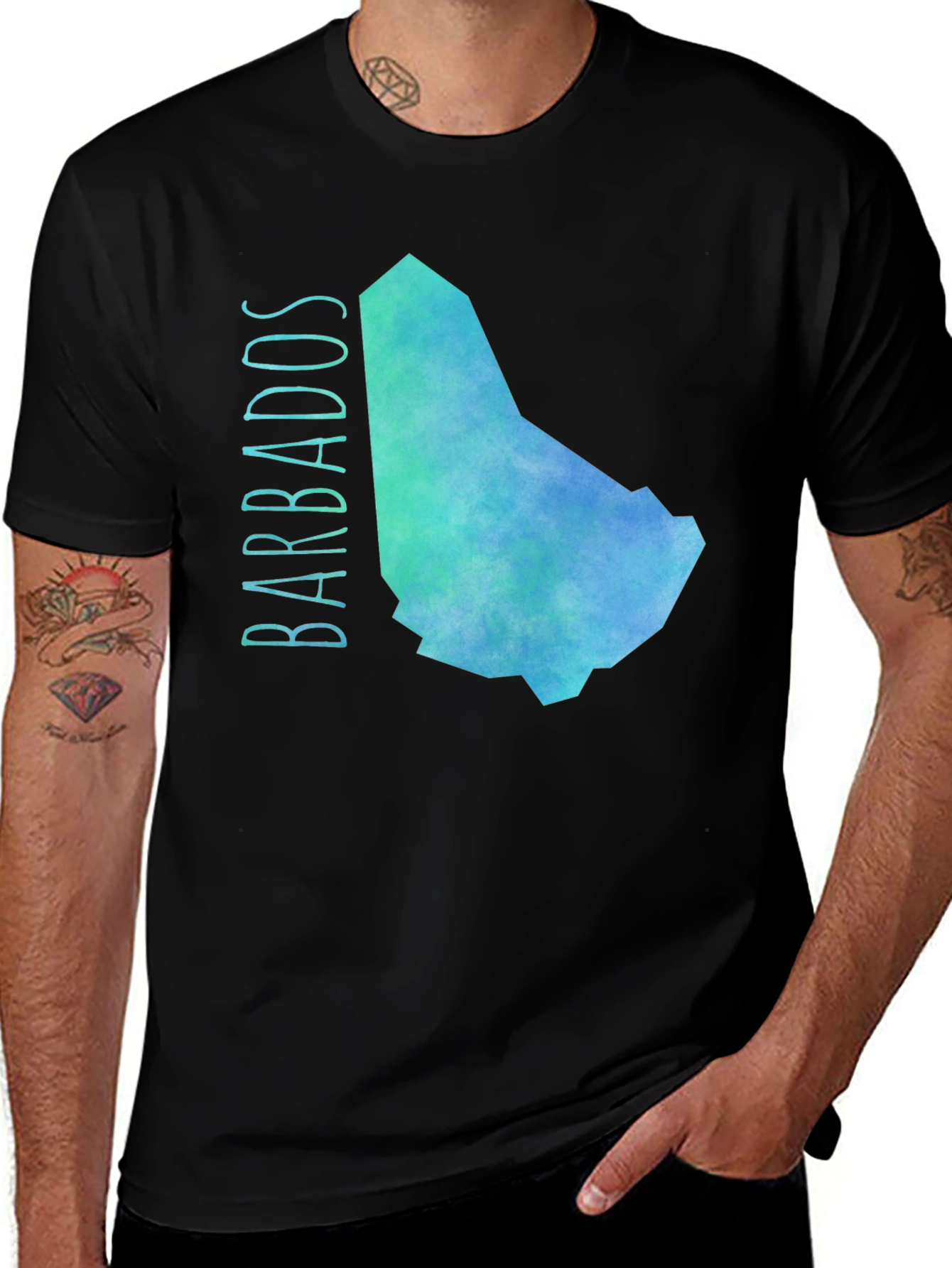 Barbados Map T-Shirt - Island Pride Tee