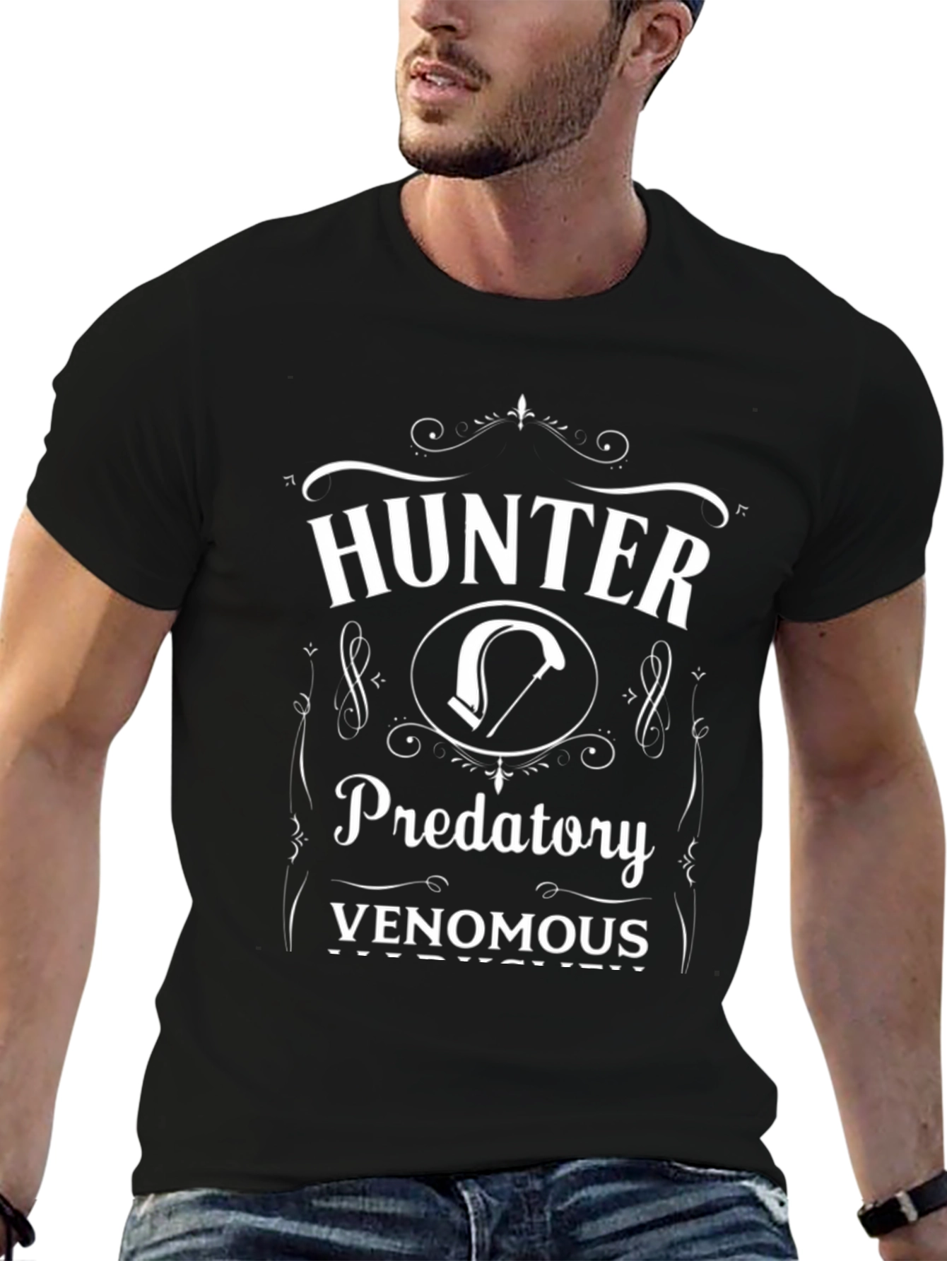 Hunter Predatory Venomous Graphic Tee - Black