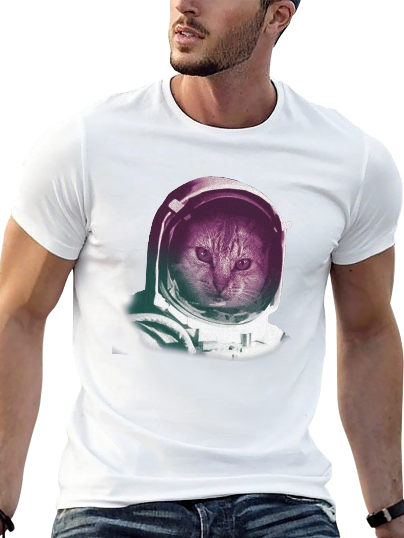 Astronaut Cat T-Shirt - Space Kitten Tee