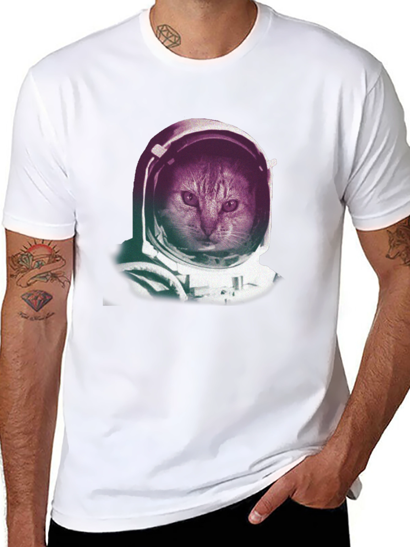 Astronaut Cat T-Shirt - Space Kitten Tee
