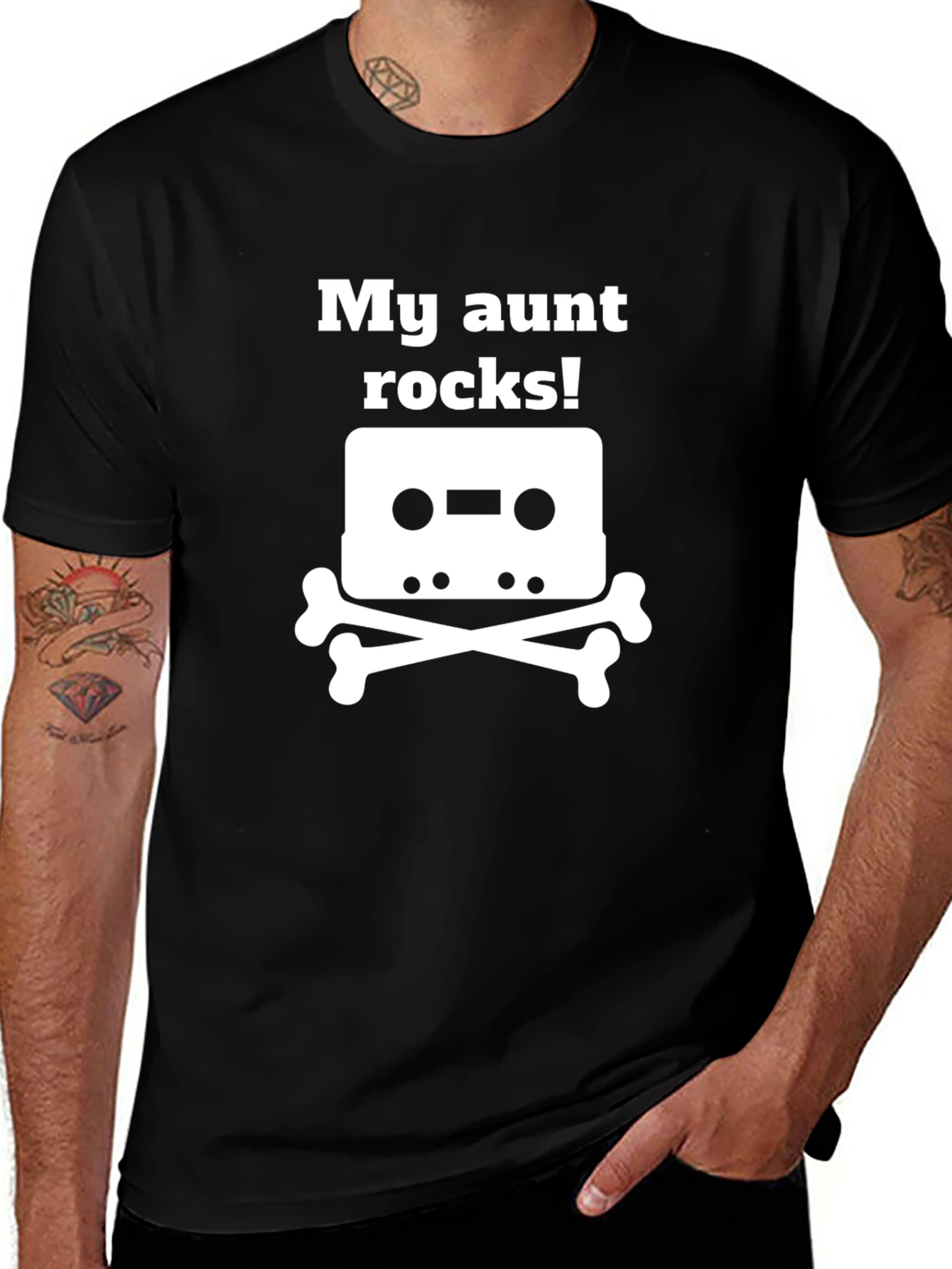 My Aunt Rocks! Cassette Tape & Bones T-Shirt