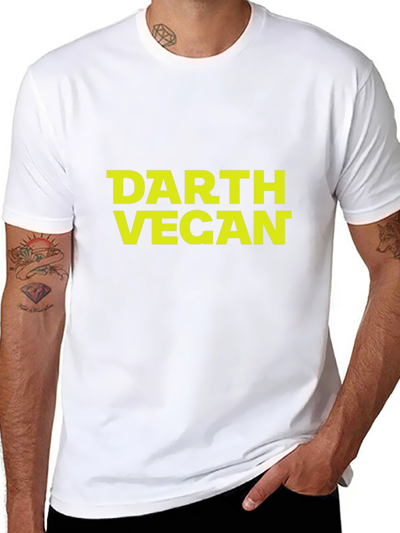 Darth Vegan Graphic Tee - Black Cotton T-Shirt