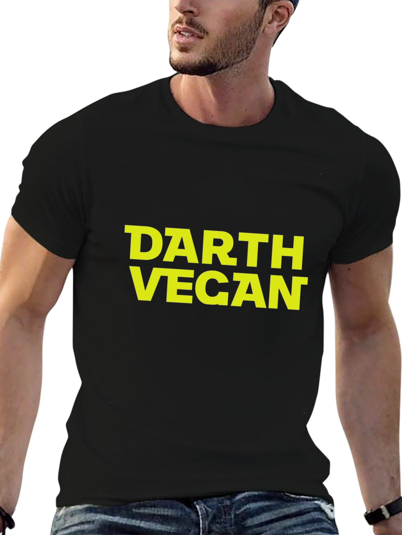 Darth Vegan Graphic Tee - Black Cotton T-Shirt