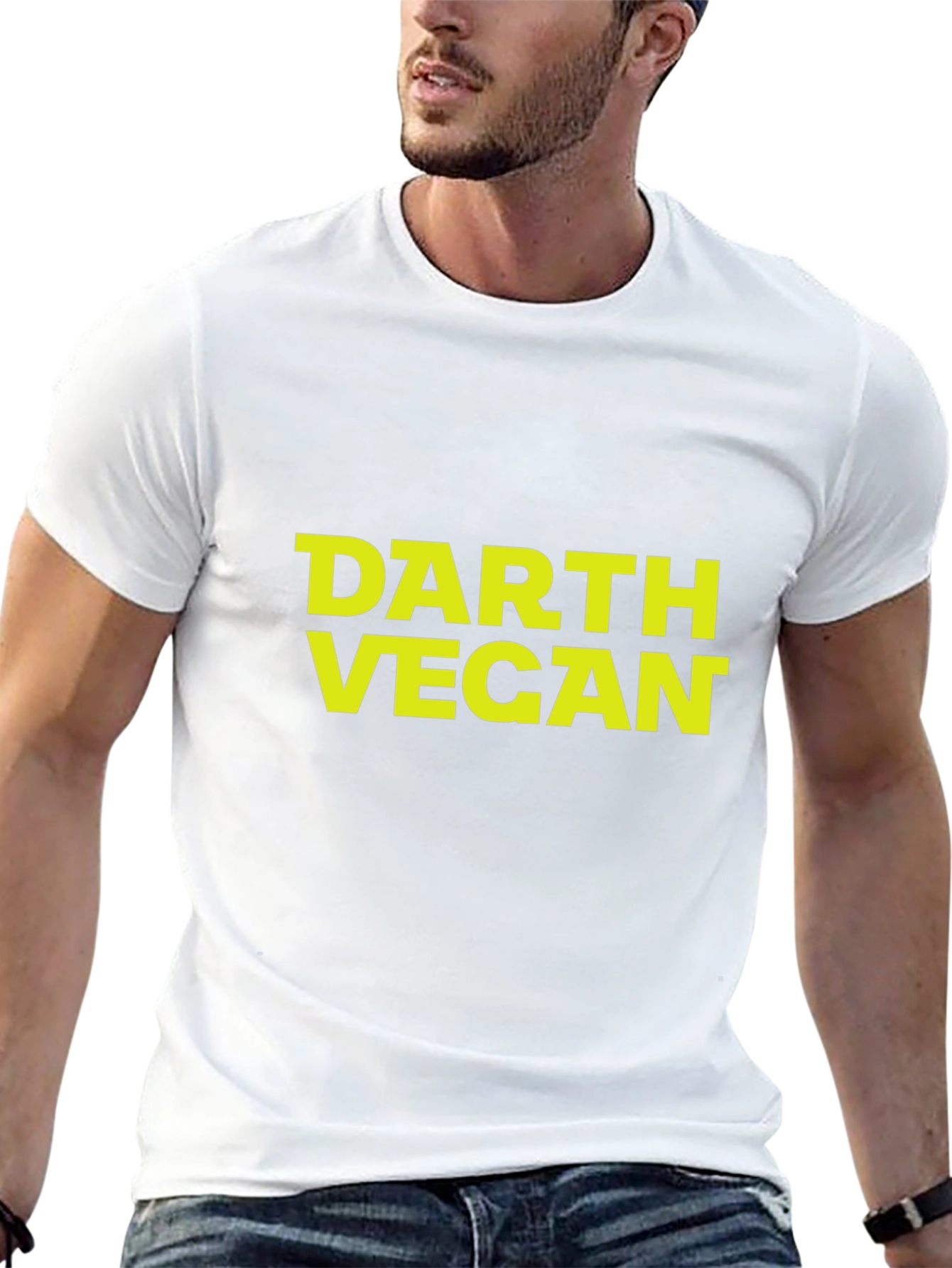 Darth Vegan Graphic Tee - Black Cotton T-Shirt