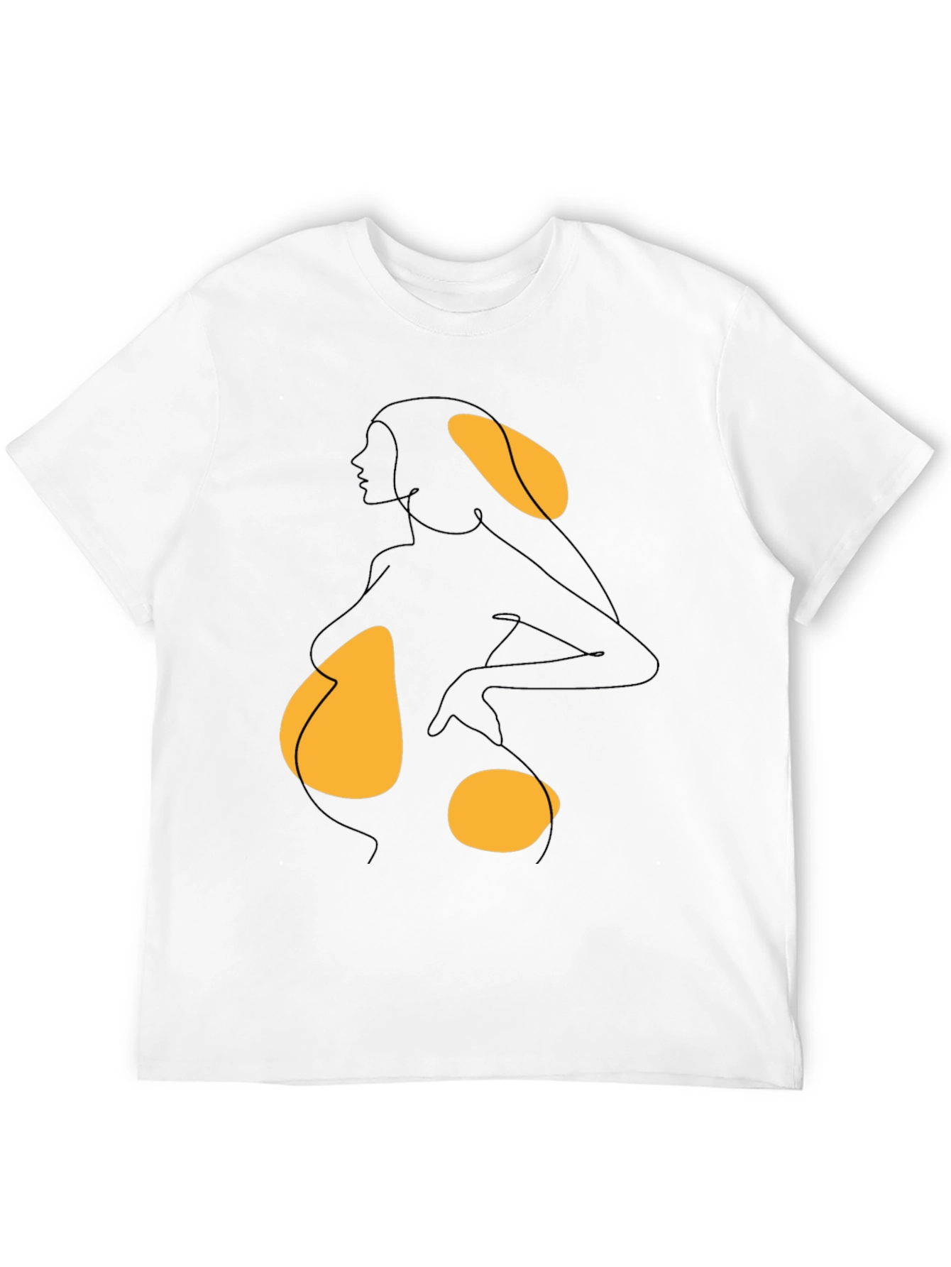 Abstract Woman Graphic Tee - Black