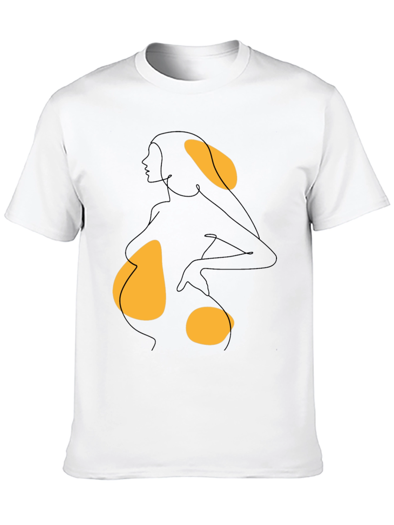 Abstract Woman Graphic Tee - Black
