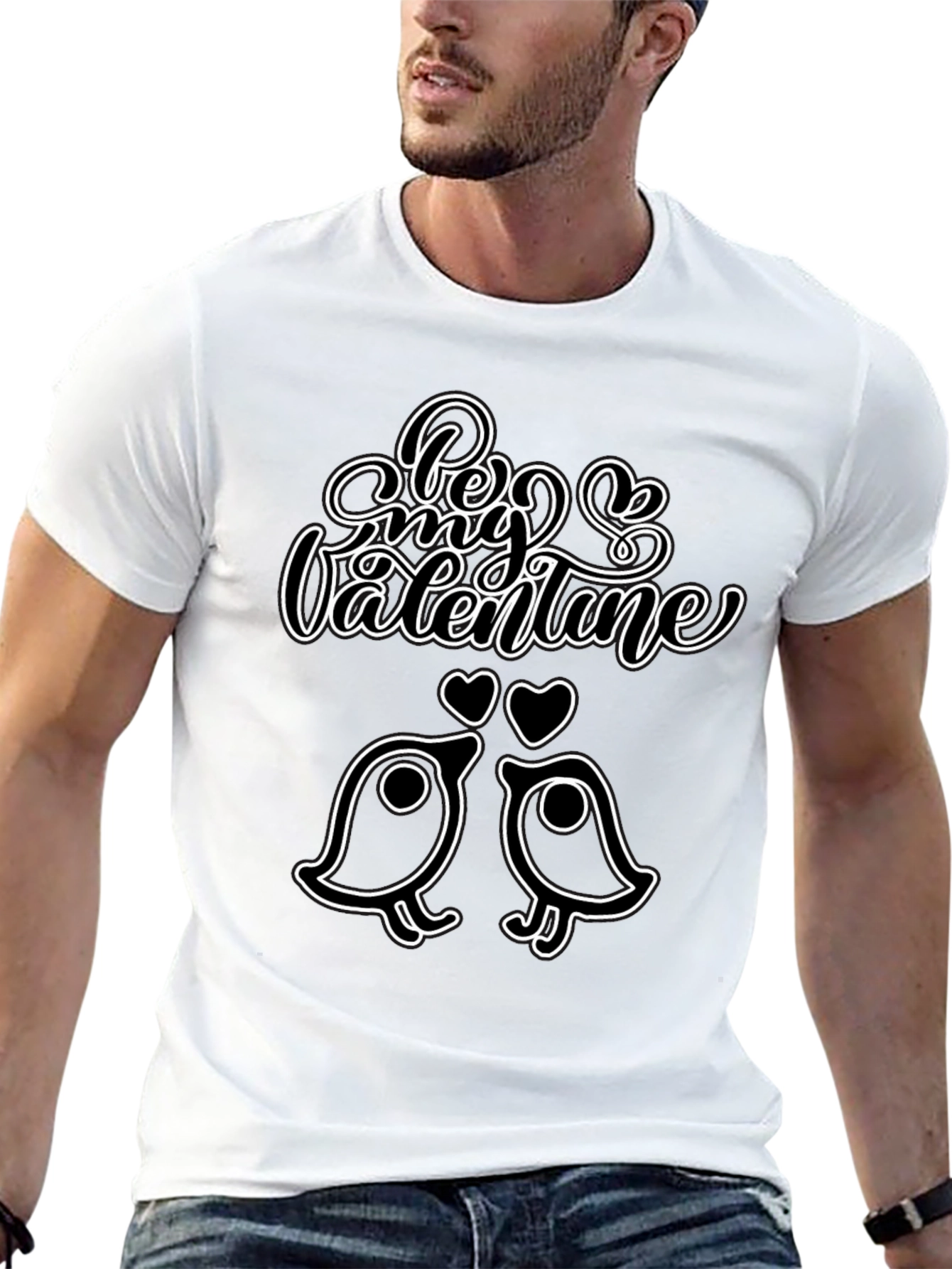 Be My Valentine Black Graphic Tee