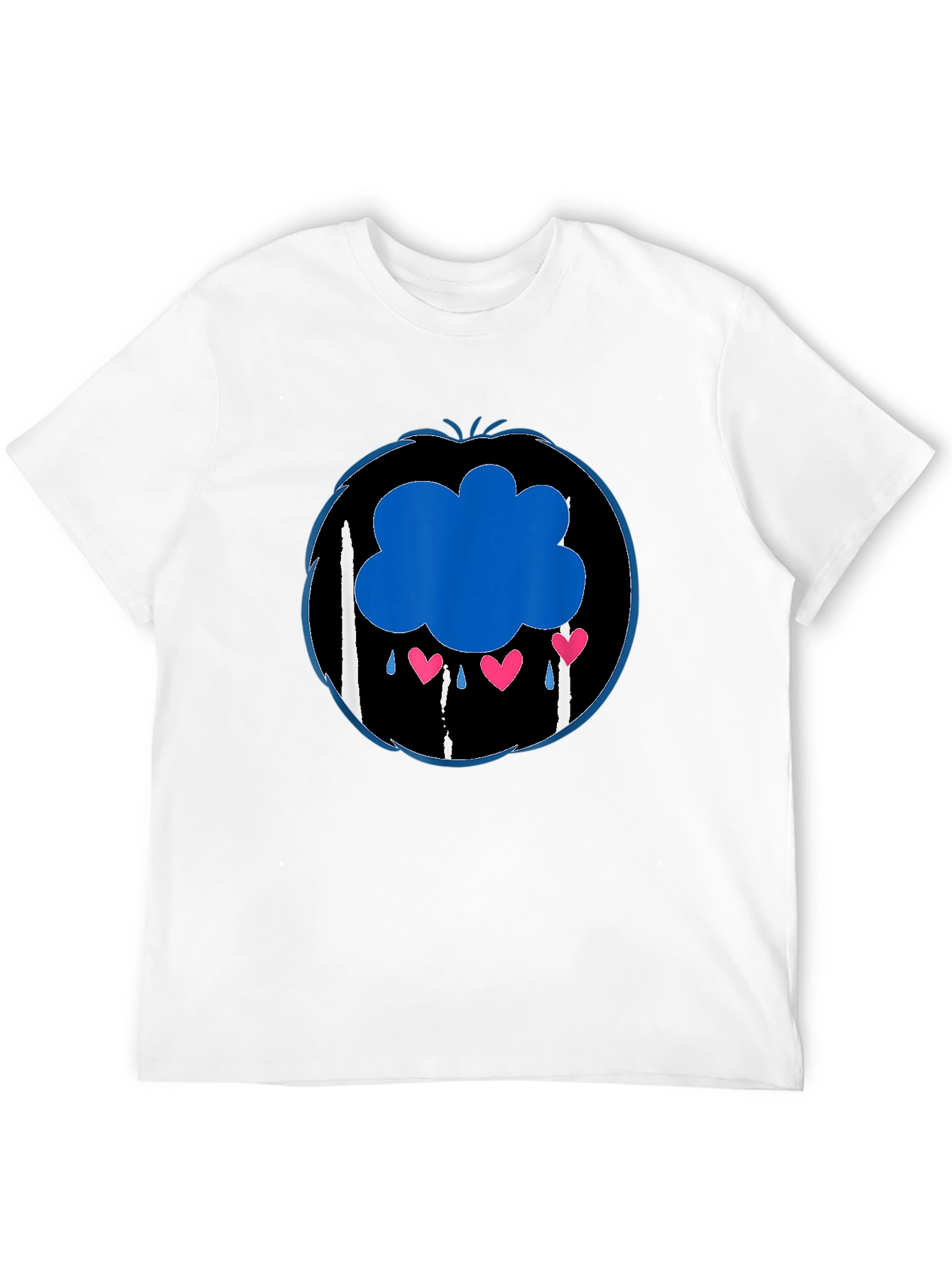 Grumpy Bear Inspired Graphic T-Shirt - Black