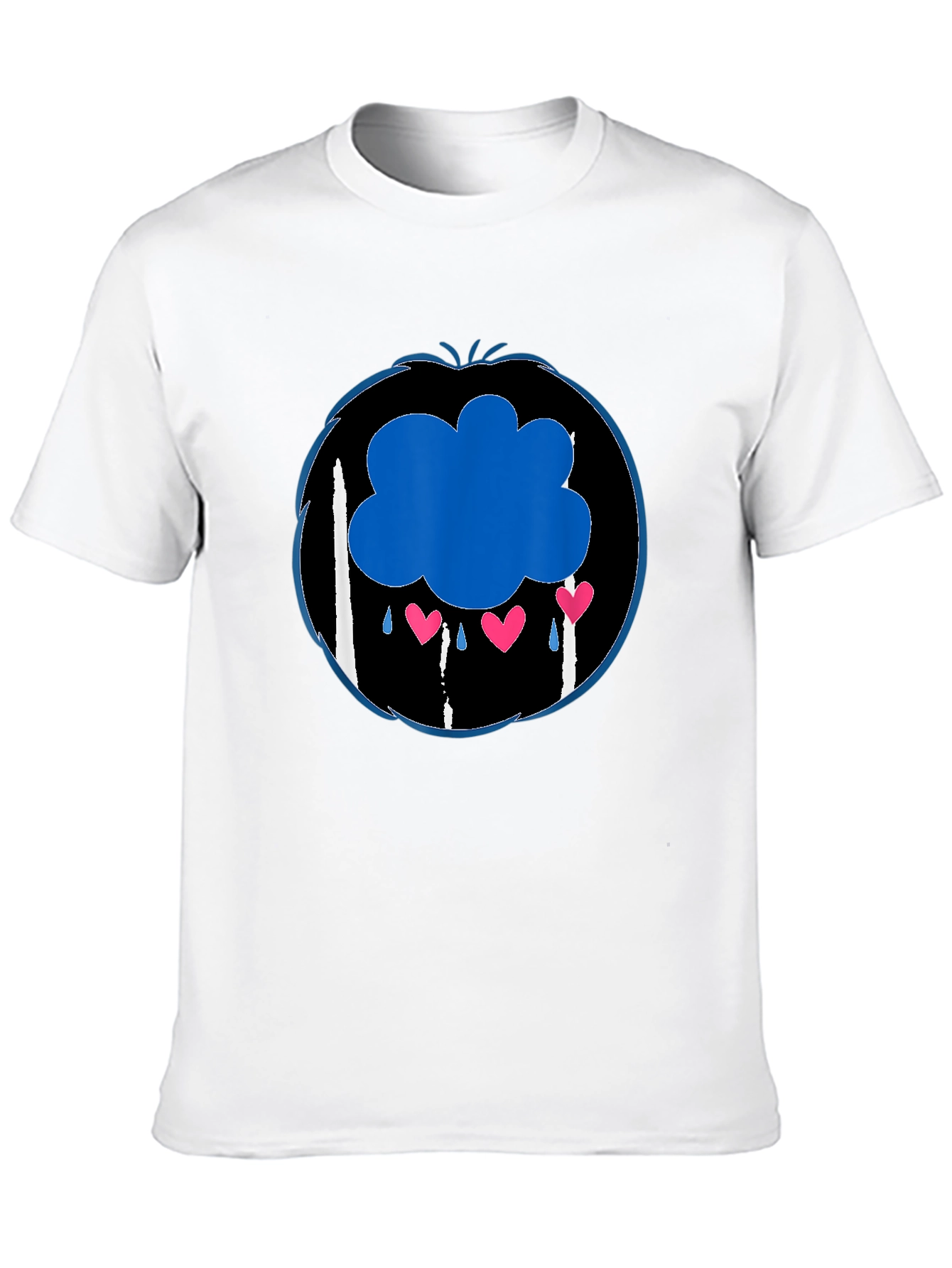 Grumpy Bear Inspired Graphic T-Shirt - Black
