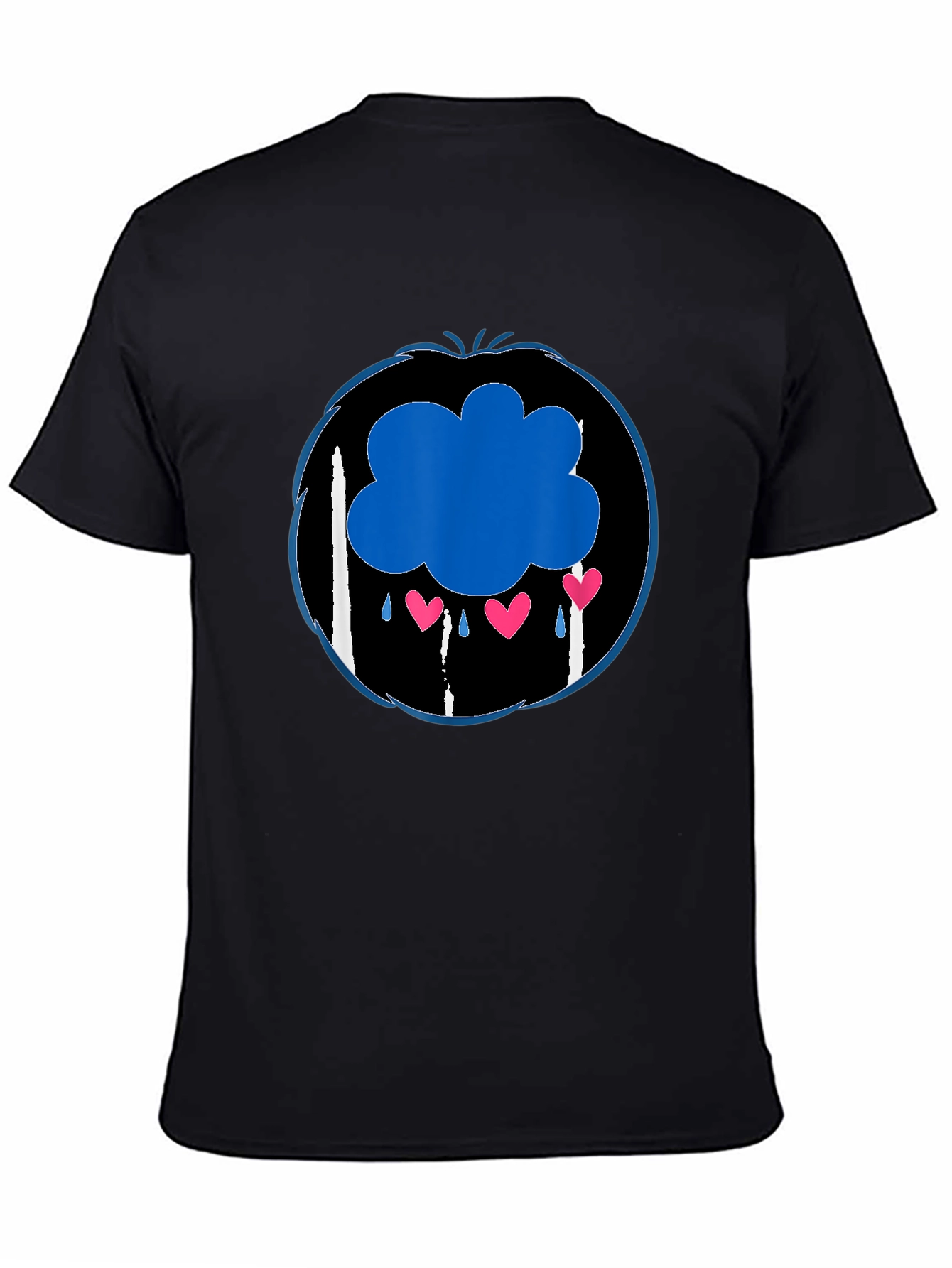 Grumpy Bear Inspired Graphic T-Shirt - Black
