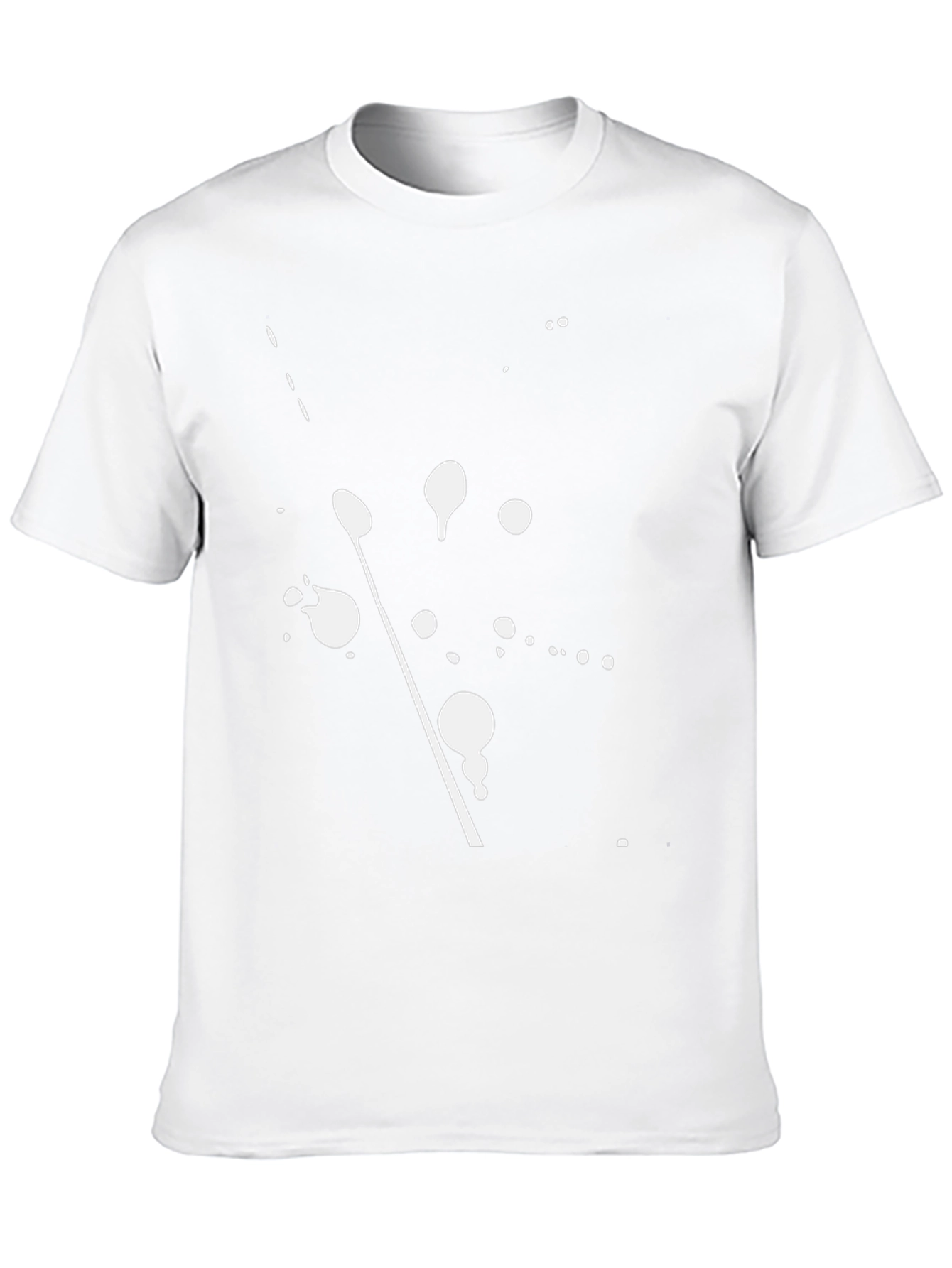 Modern Art Splatter Tee - Black Cotton Crew Neck