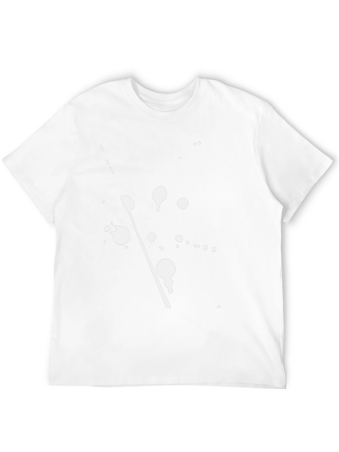 Modern Art Splatter Tee - Black Cotton Crew Neck