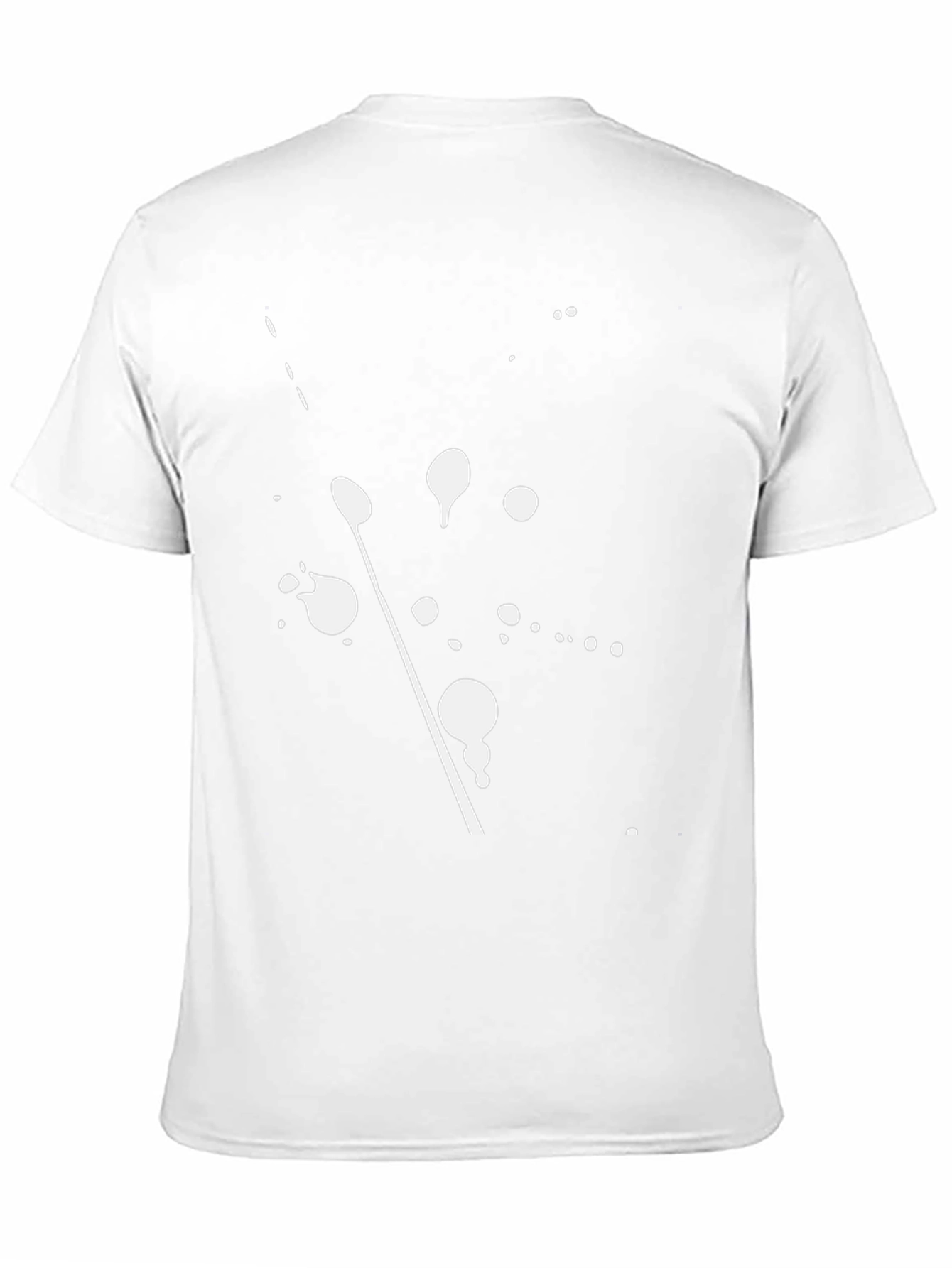Modern Art Splatter Tee - Black Cotton Crew Neck