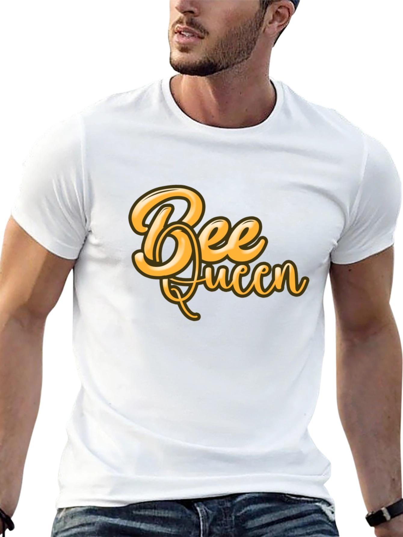 Bee Queen Graphic T-Shirt - Black Cotton Blend