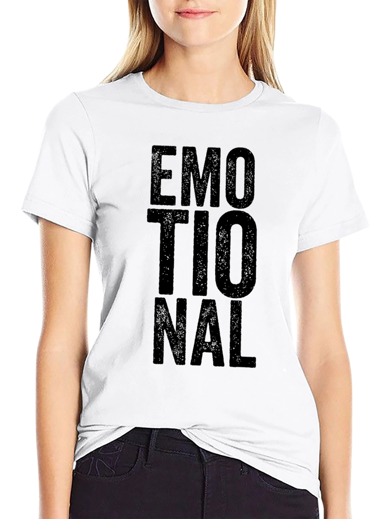 Emotional Black Graphic T-Shirt