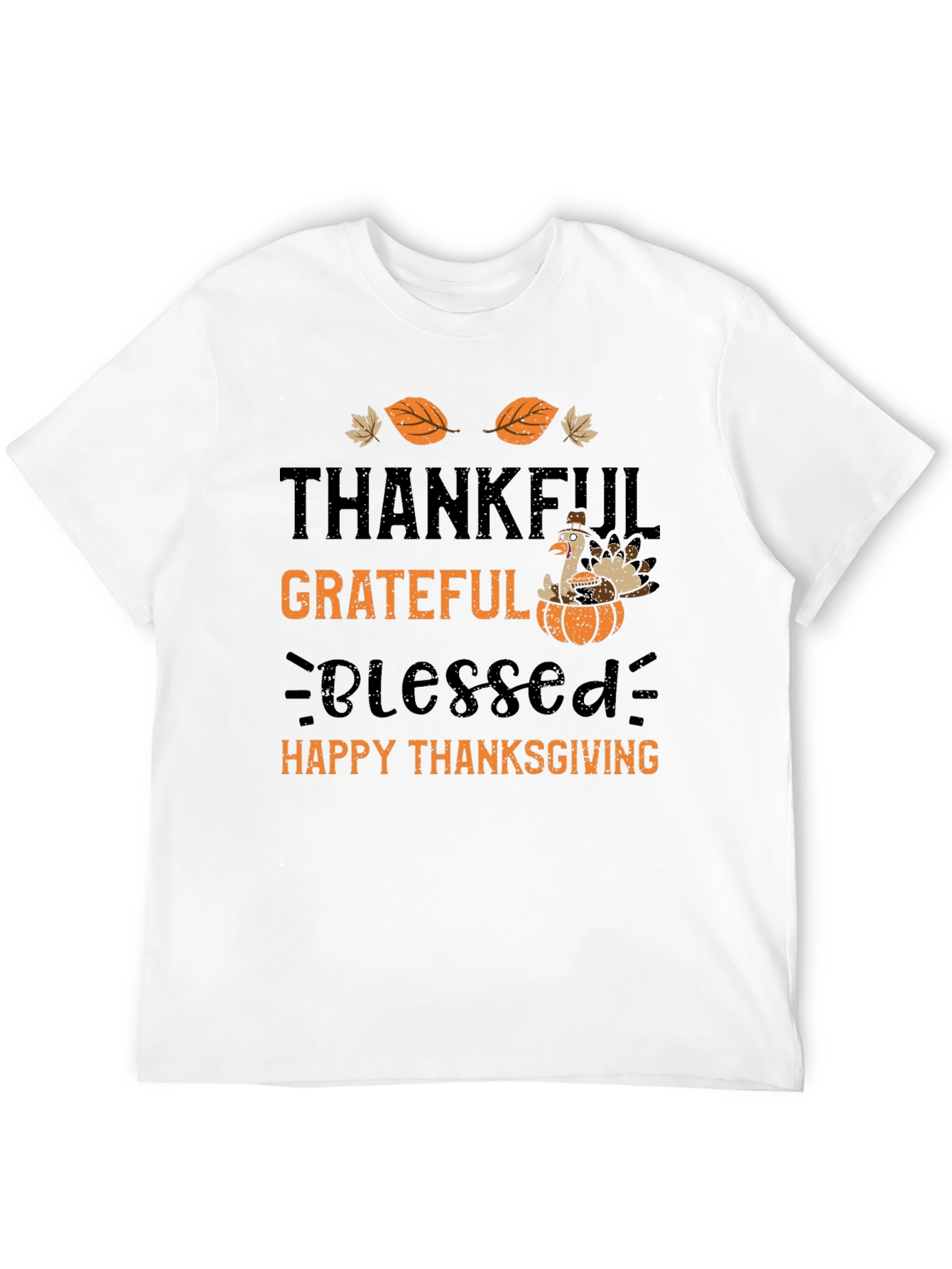 Thankful Grateful Blessed Thanksgiving T-Shirt