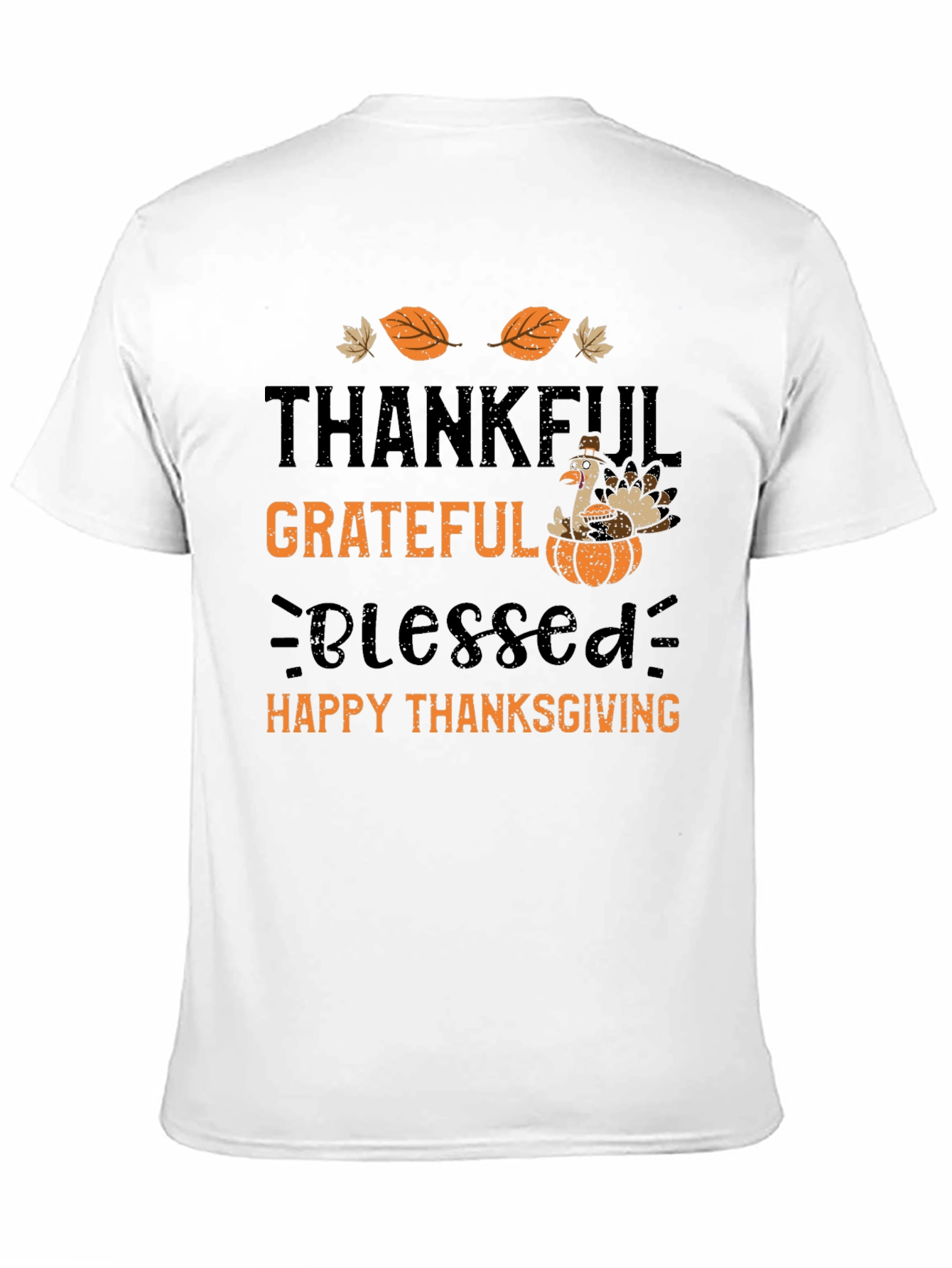 Thankful Grateful Blessed Thanksgiving T-Shirt