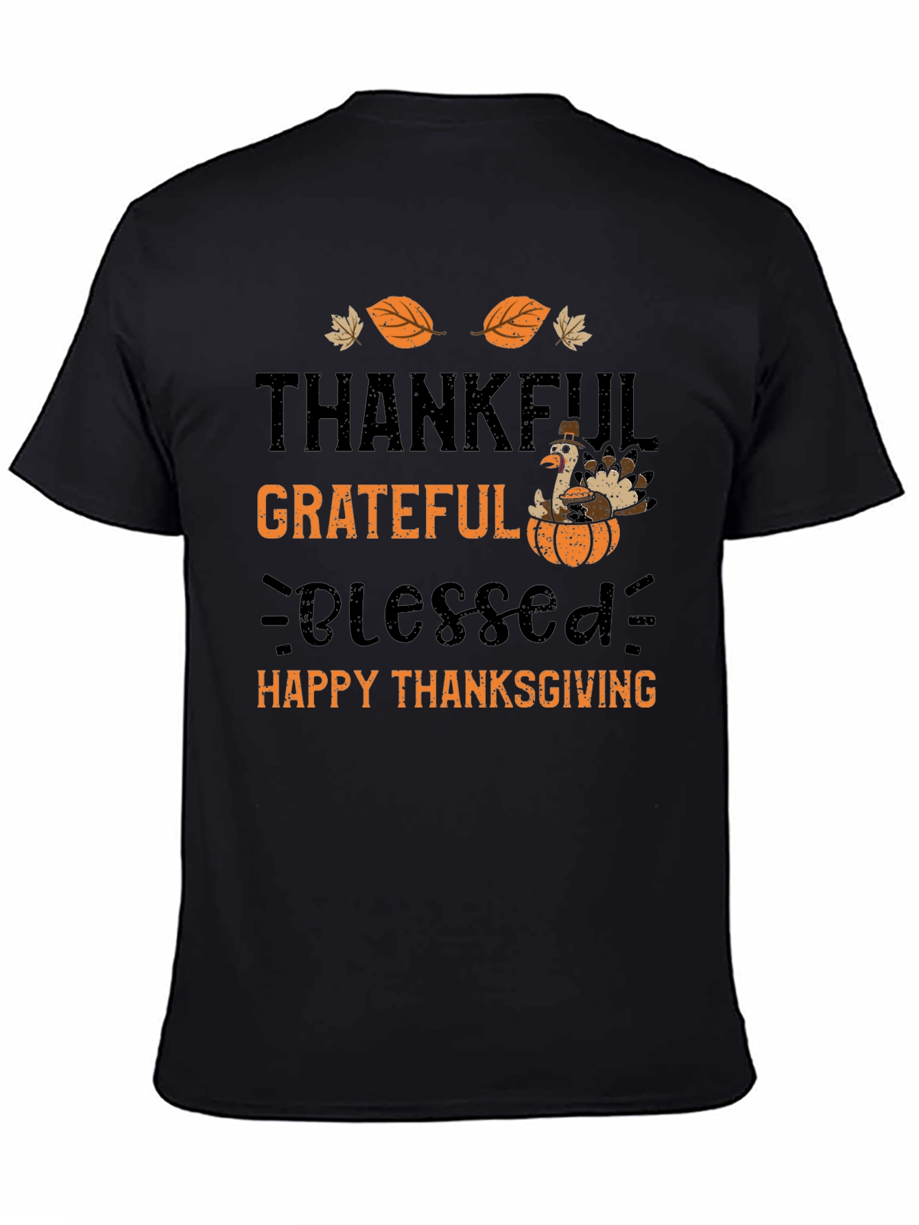 Thankful Grateful Blessed Thanksgiving T-Shirt