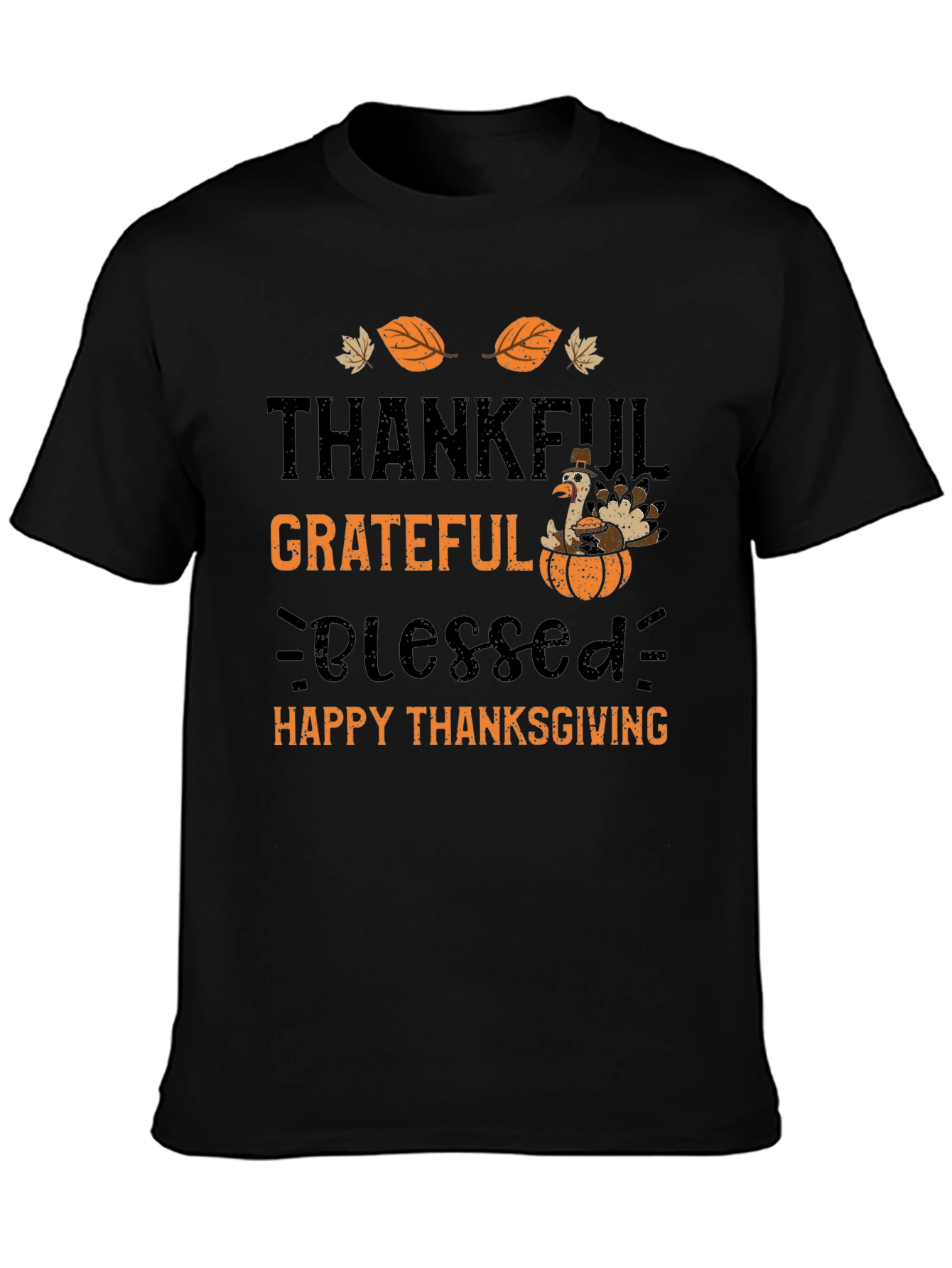 Thankful Grateful Blessed Thanksgiving T-Shirt