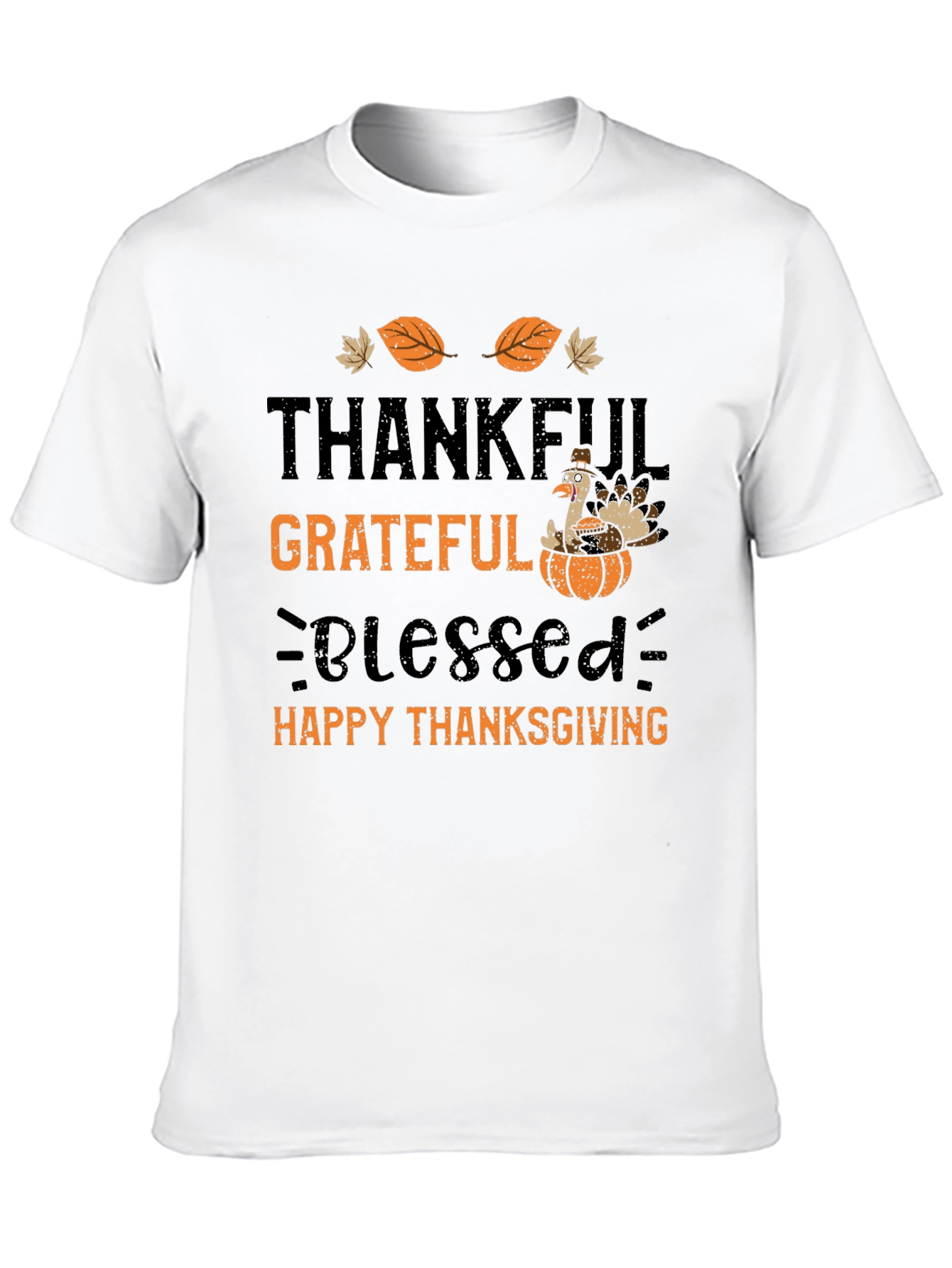 Thankful Grateful Blessed Thanksgiving T-Shirt