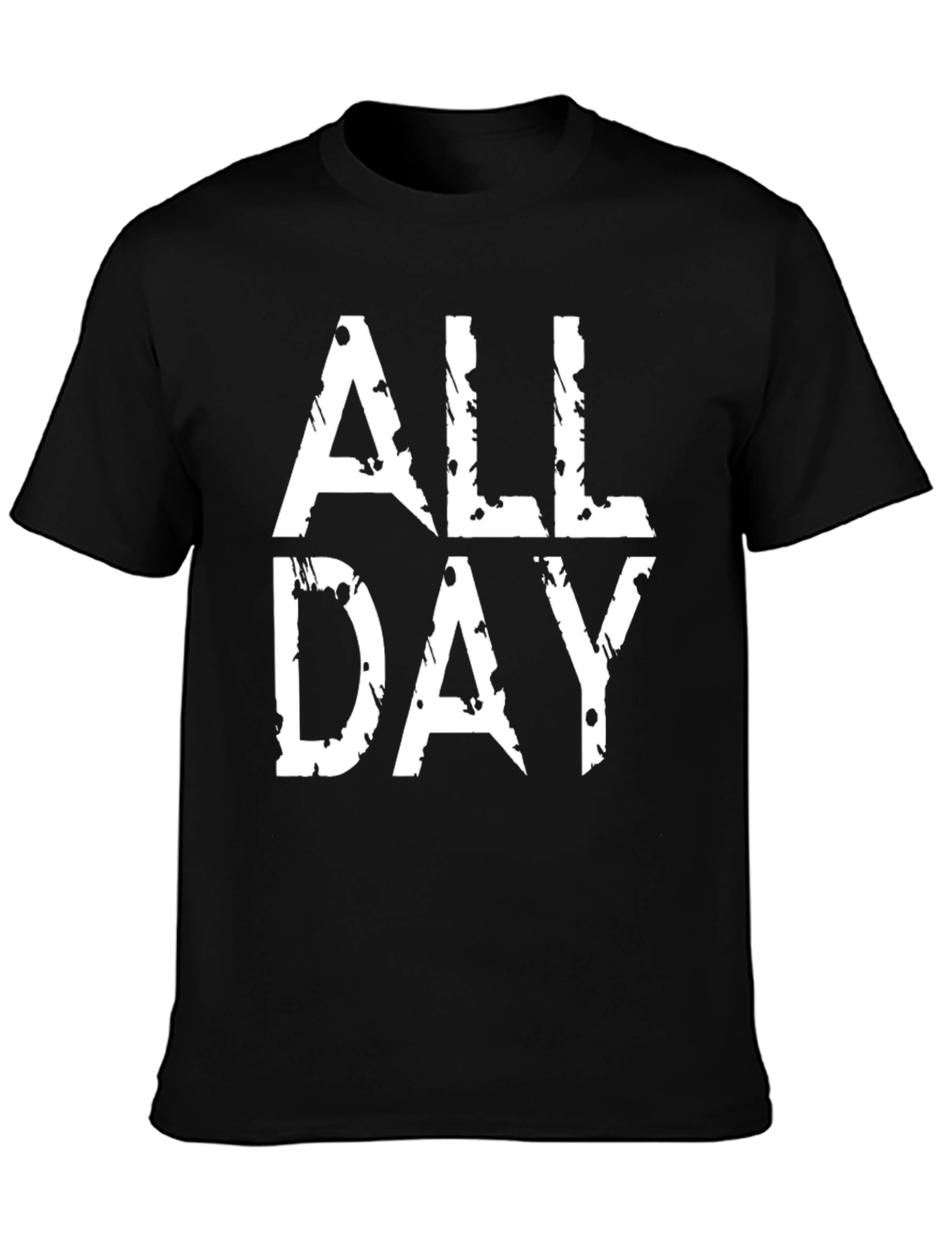 All Day Graphic Tee - Black Cotton Blend