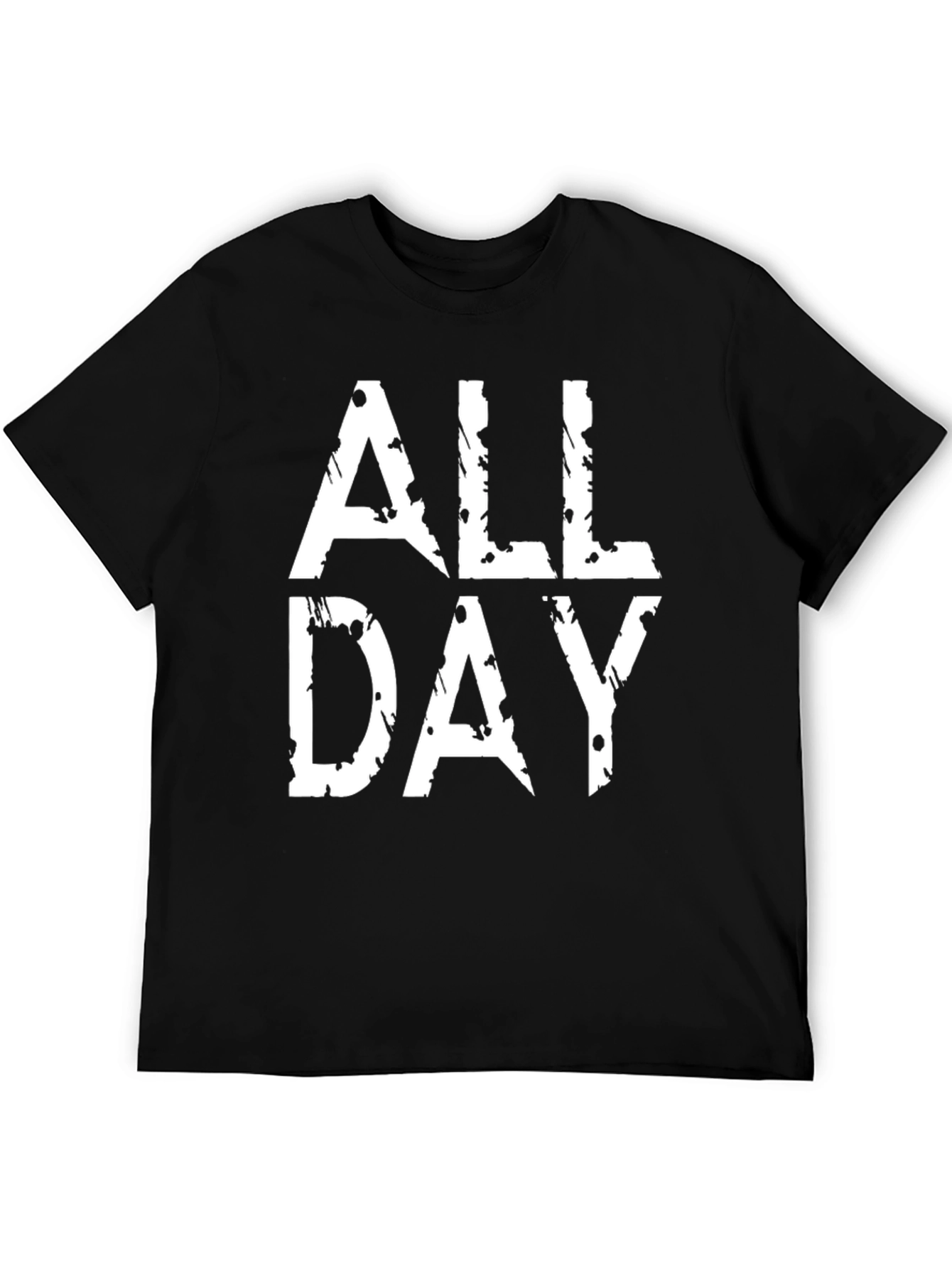 All Day Graphic Tee - Black Cotton Blend