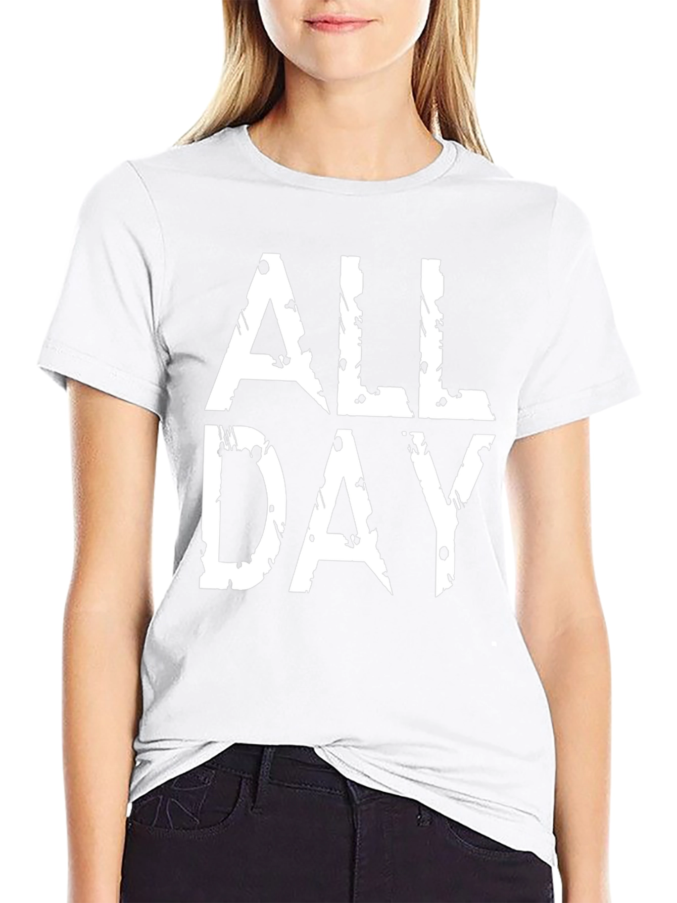 All Day Graphic Tee - Black Cotton Blend