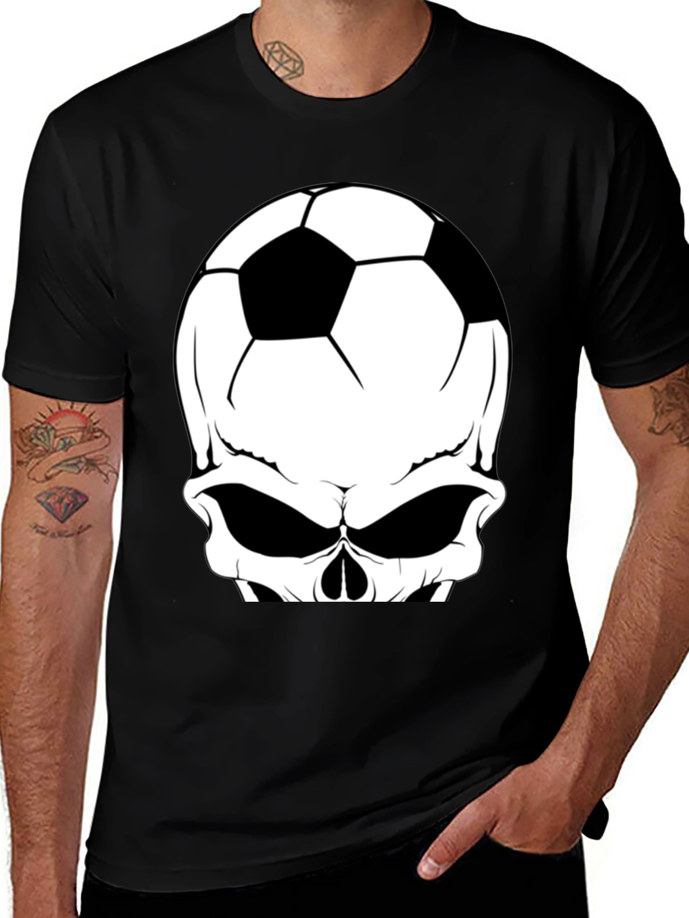 Skull Soccer Graphic T-Shirt