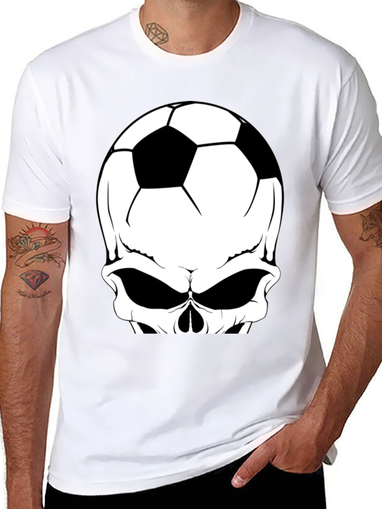 Skull Soccer Graphic T-Shirt