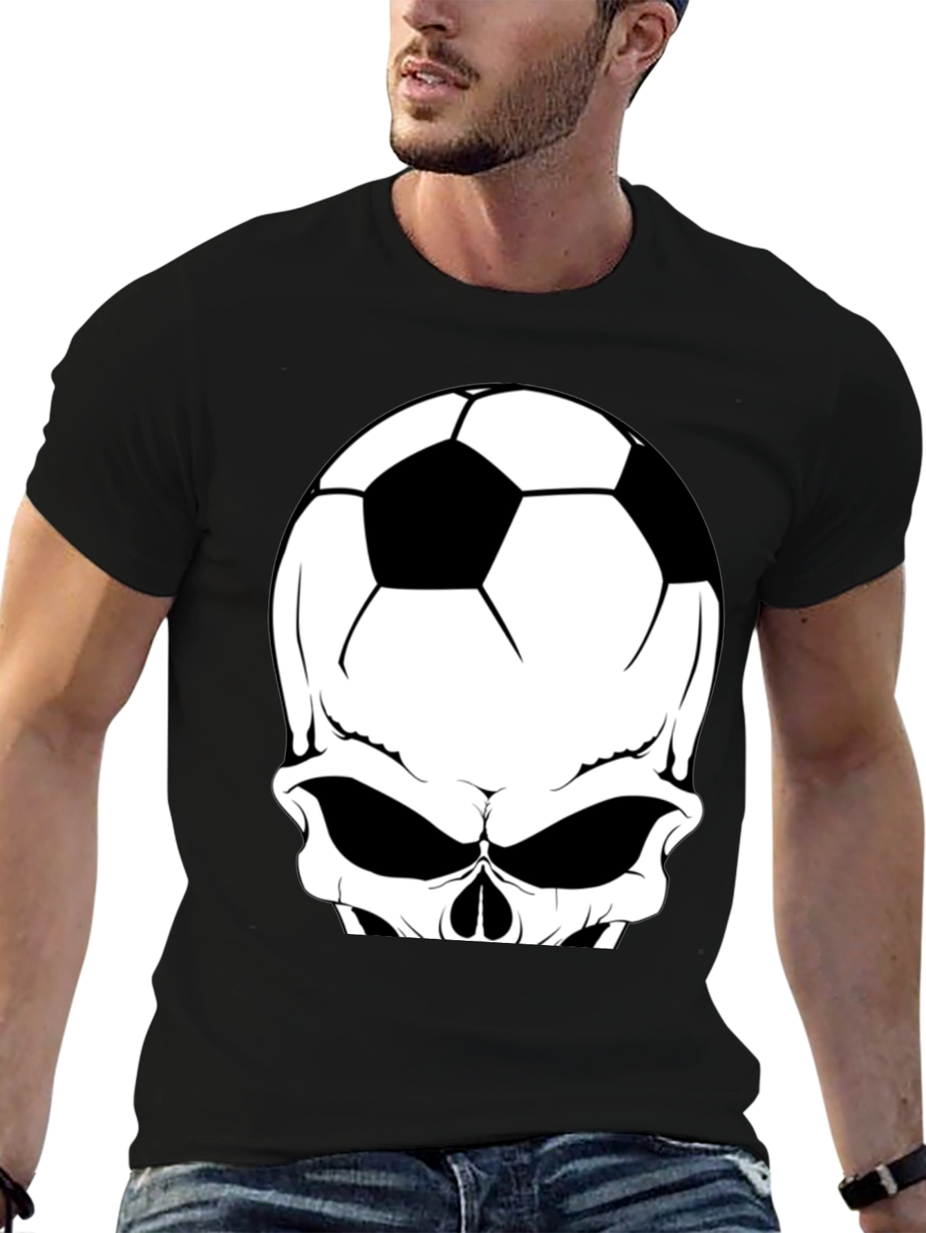 Skull Soccer Graphic T-Shirt