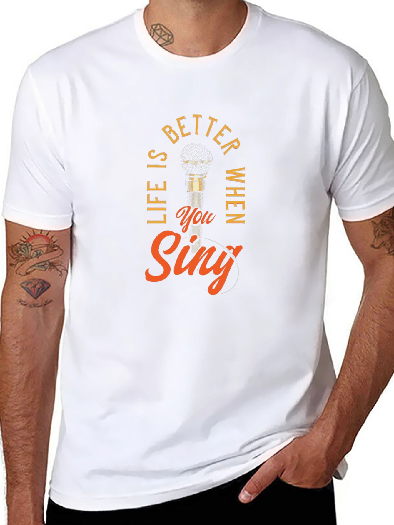 Life Is Better When You Sing Black T-Shirt