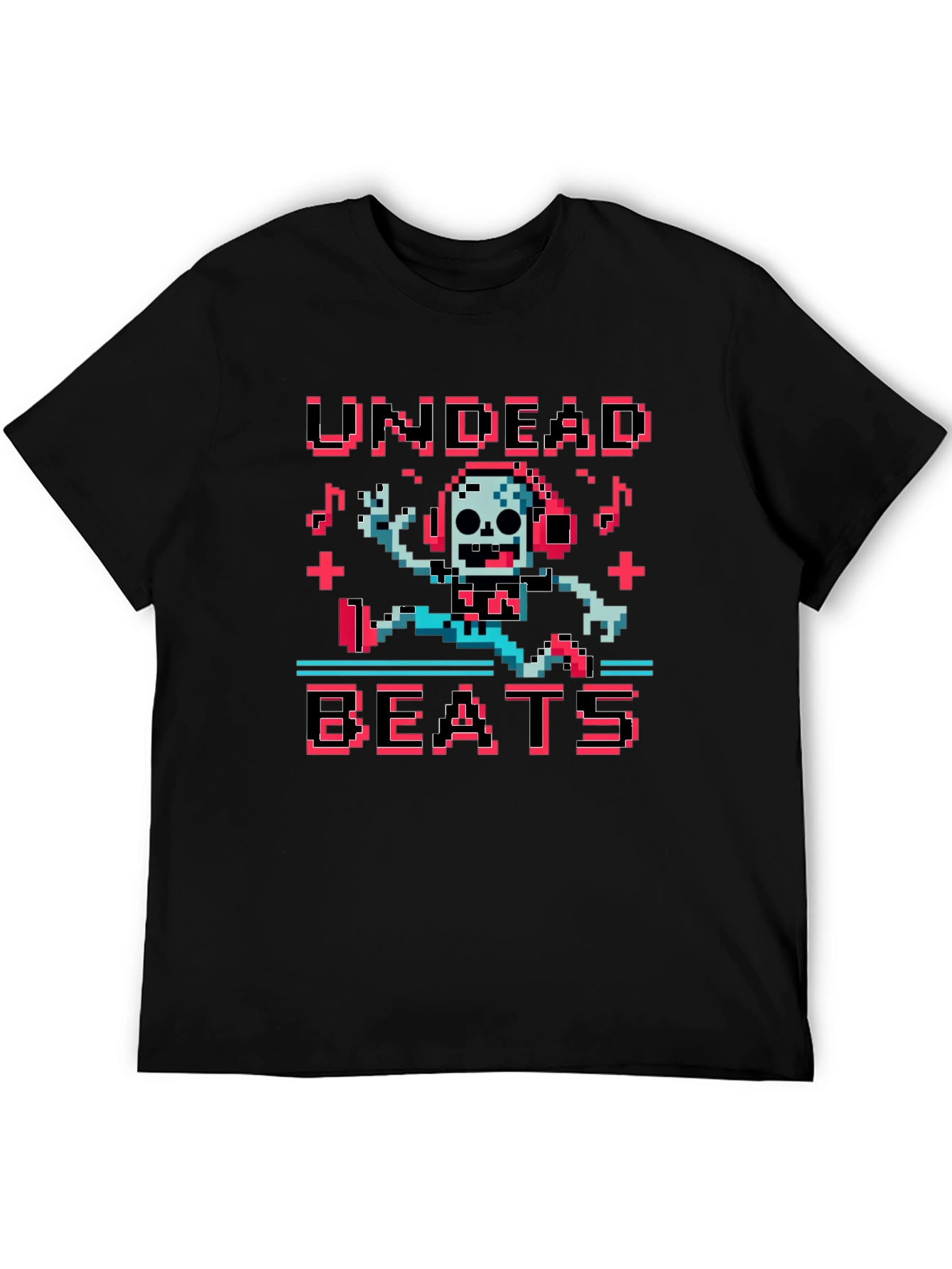 Undead Beats Pixel Art Graphic T-Shirt