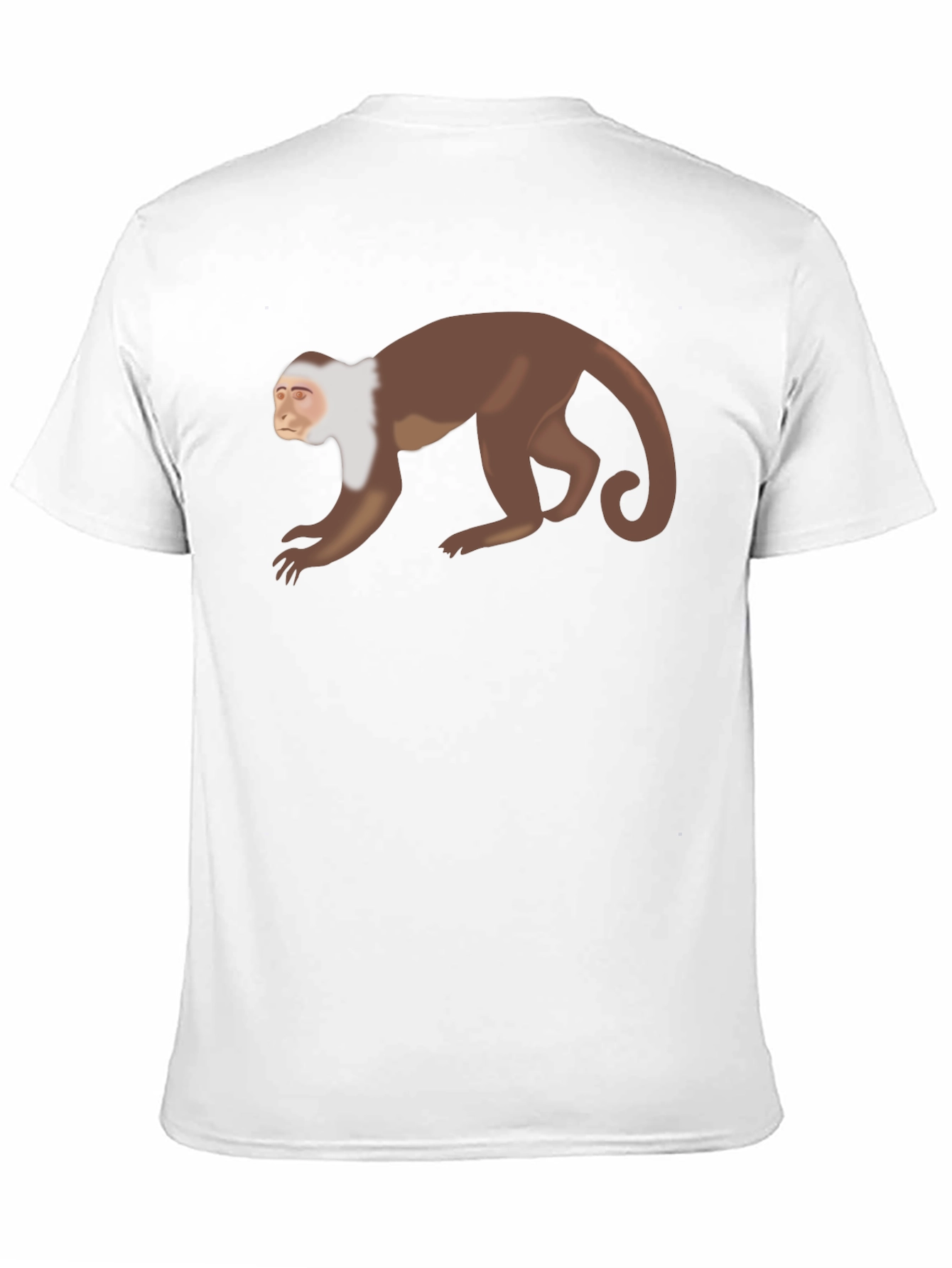 Capuchin Monkey Graphic T-Shirt - Unisex Black Tee