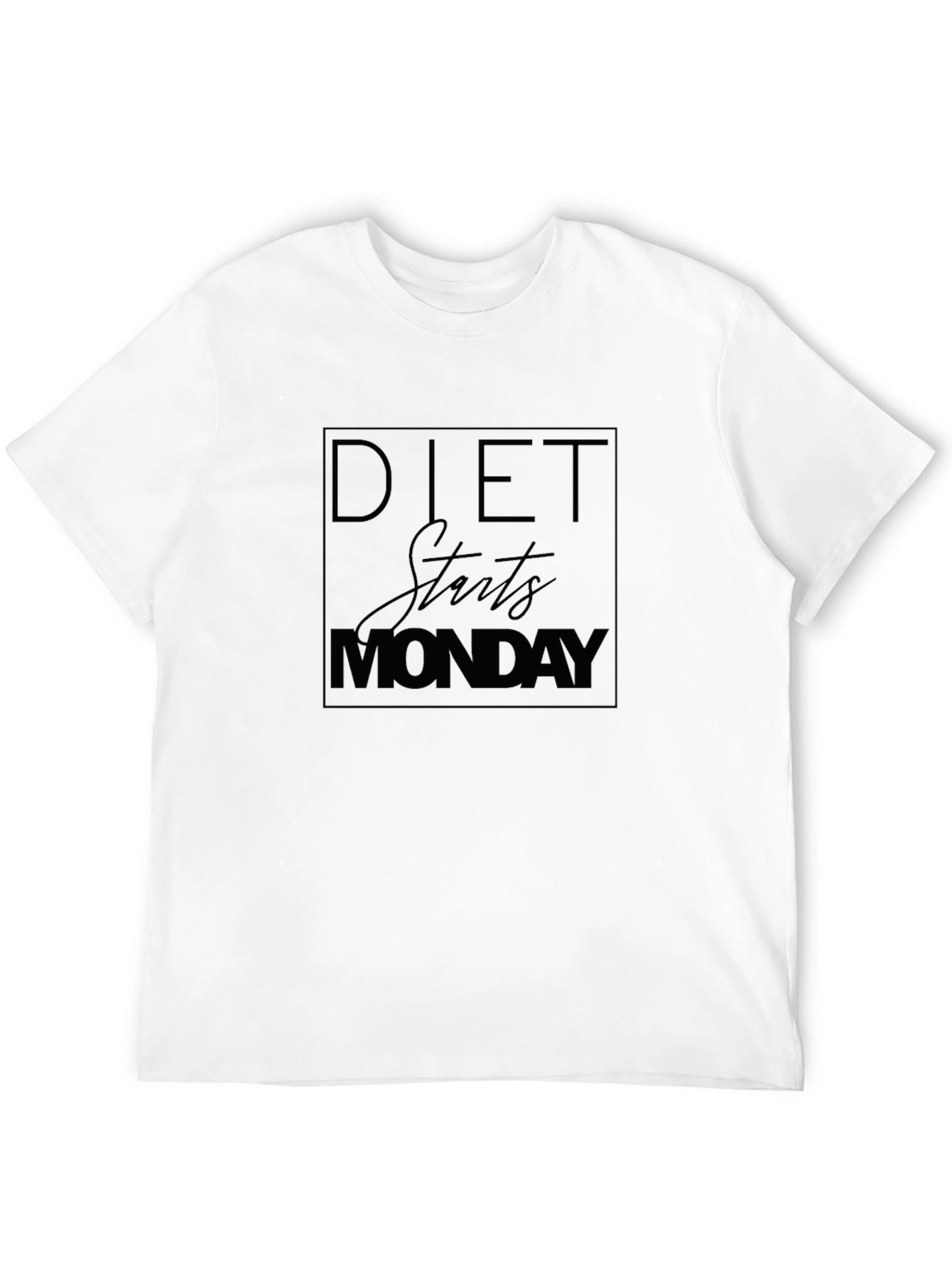 Diet Starts Monday T-Shirt Funny Slogan Tee
