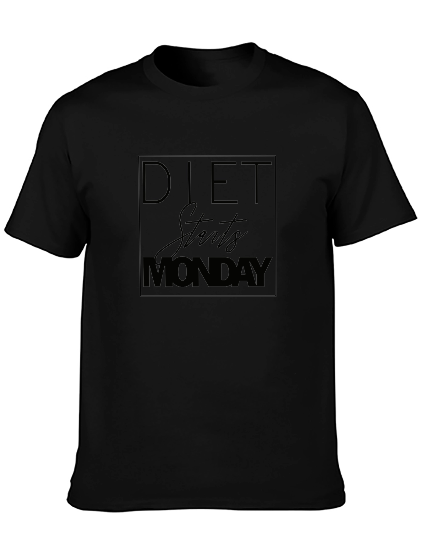 Diet Starts Monday T-Shirt Funny Slogan Tee