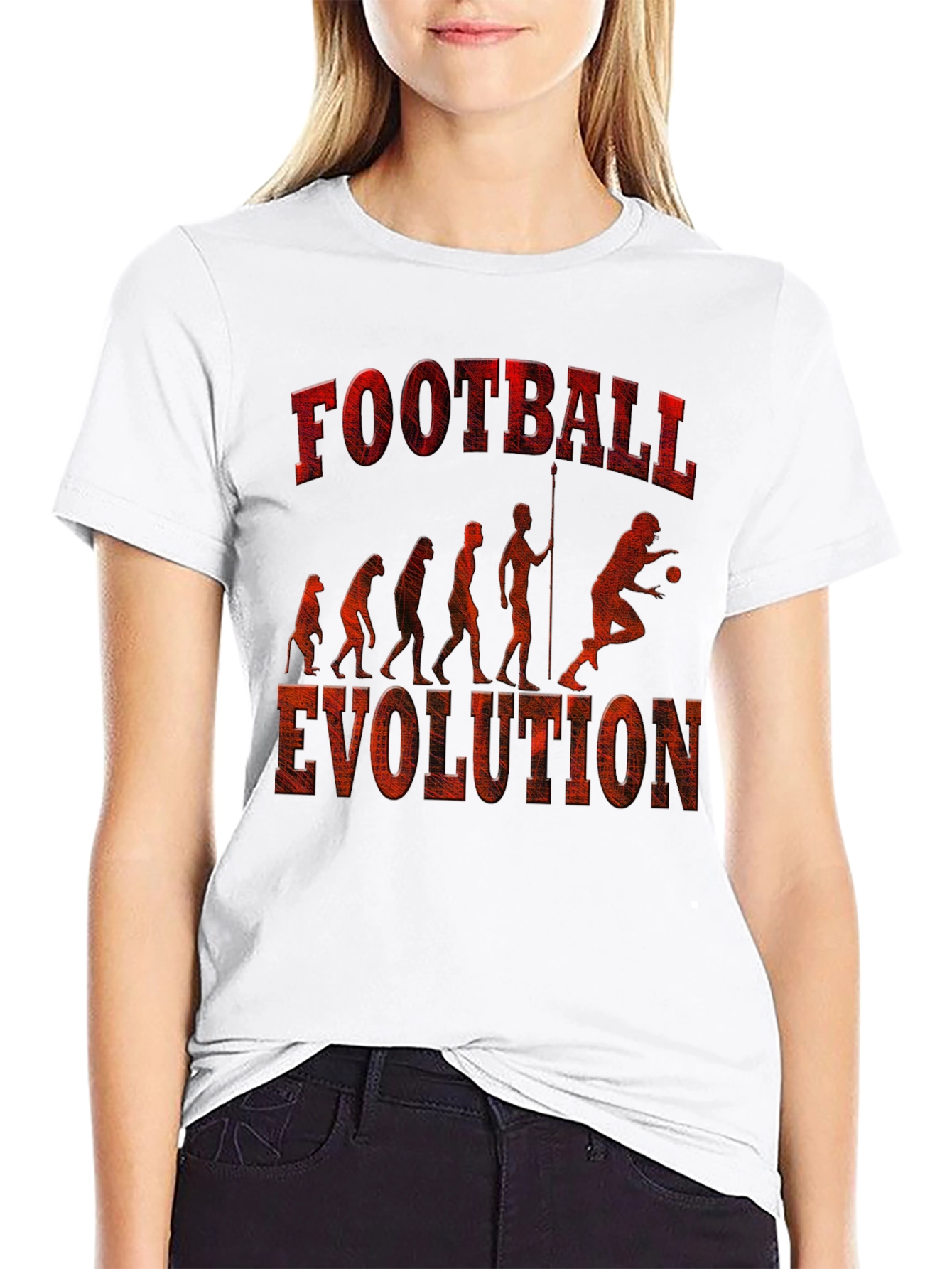 Football Evolution Graphic T-Shirt
