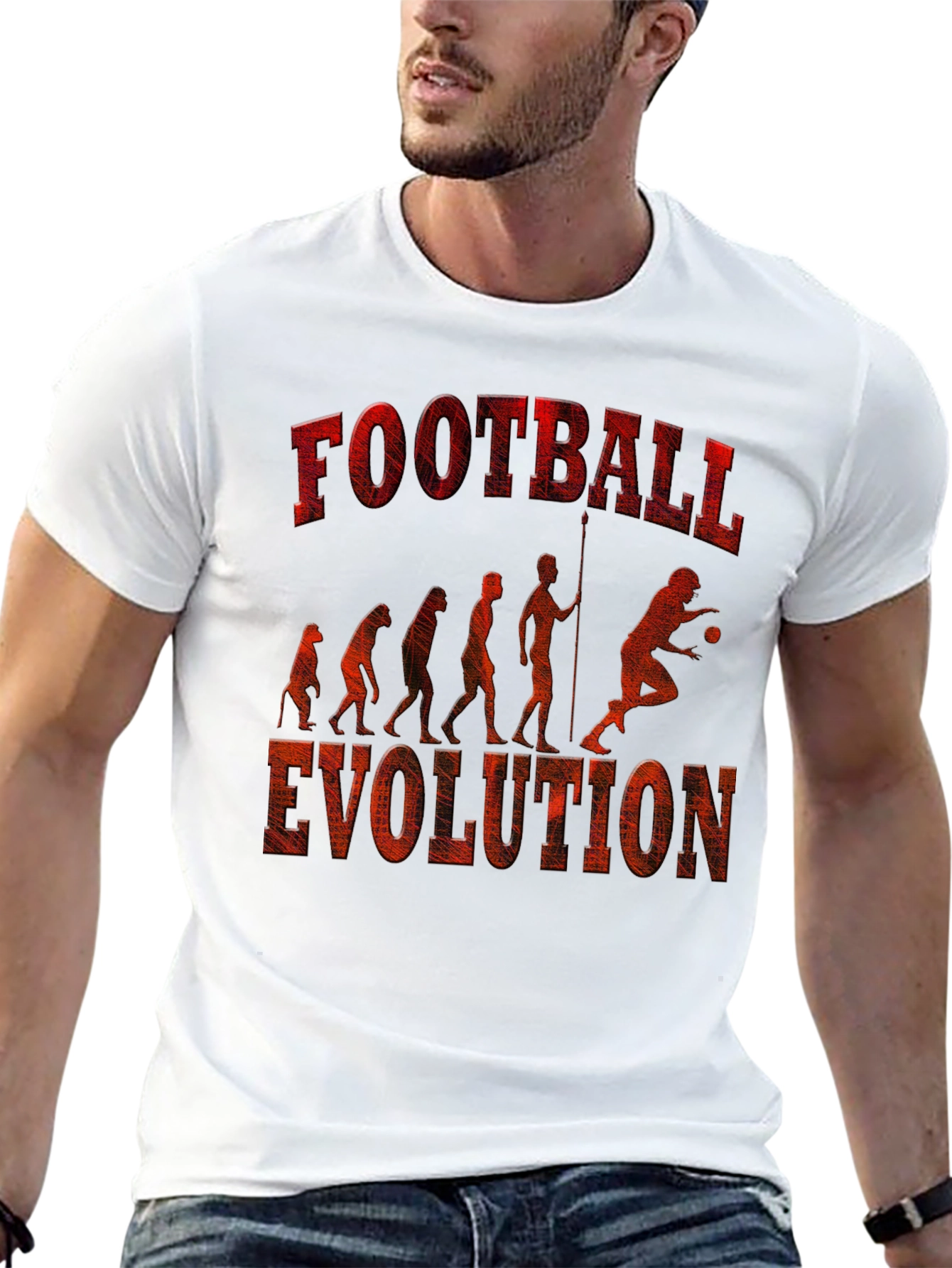 Football Evolution Graphic T-Shirt