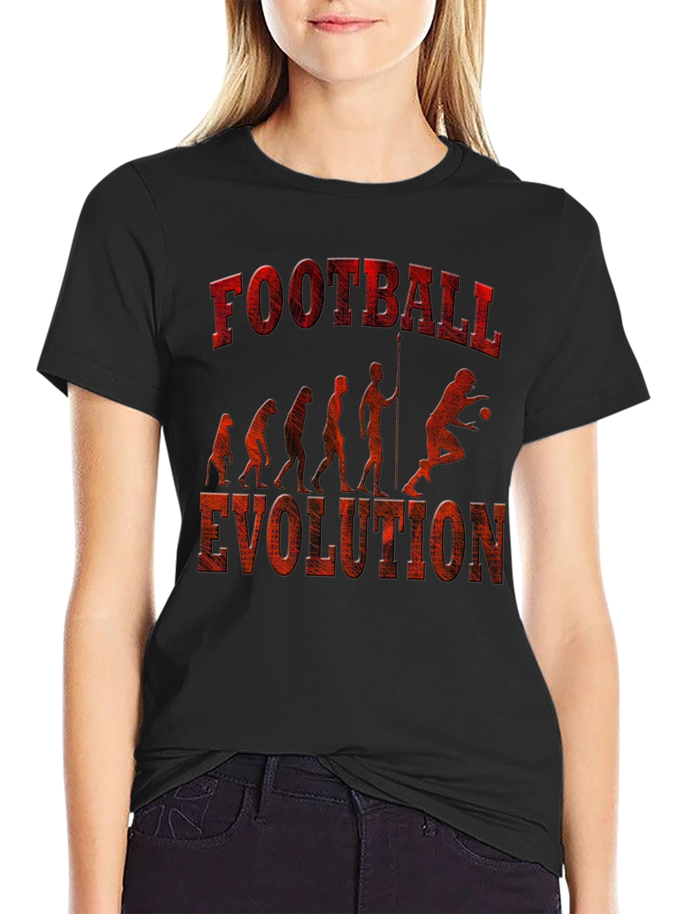Football Evolution Graphic T-Shirt