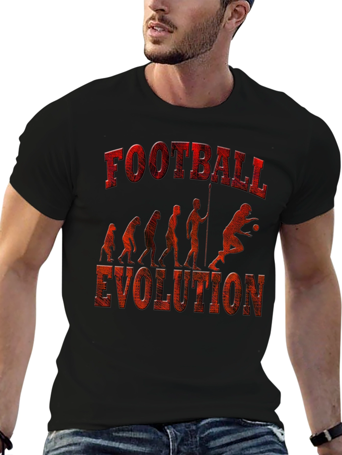 Football Evolution Graphic T-Shirt