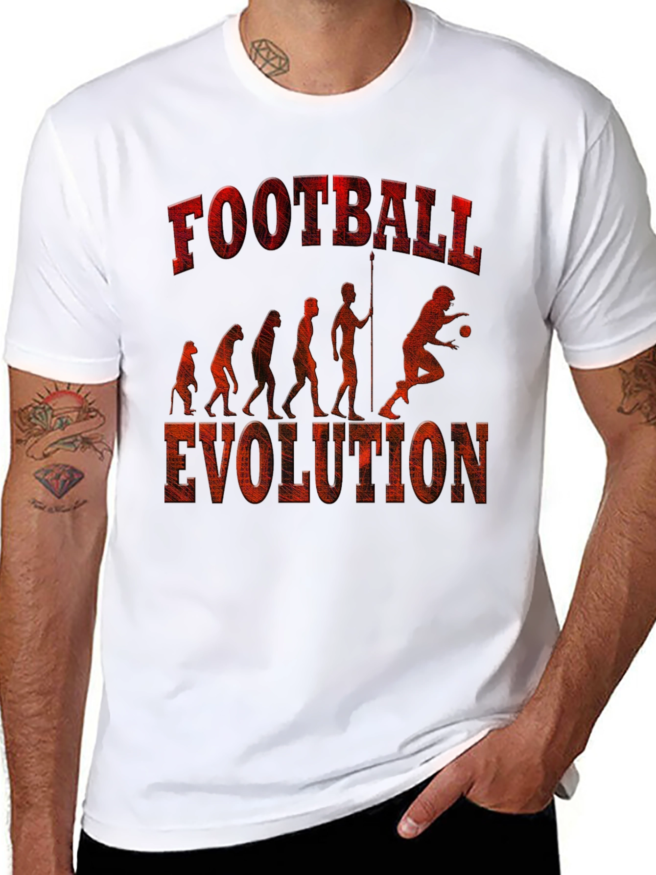 Football Evolution Graphic T-Shirt